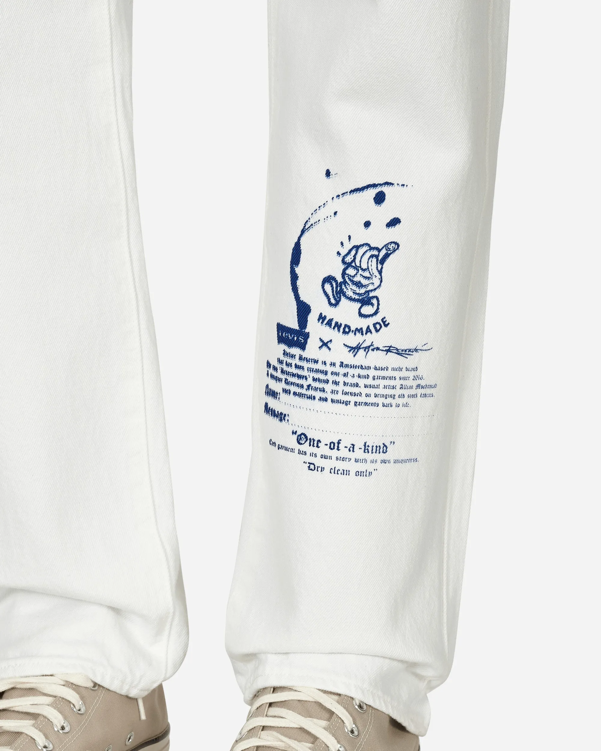 Regular Drawstring Width Atelier Reserv 1984 501 Jeans White