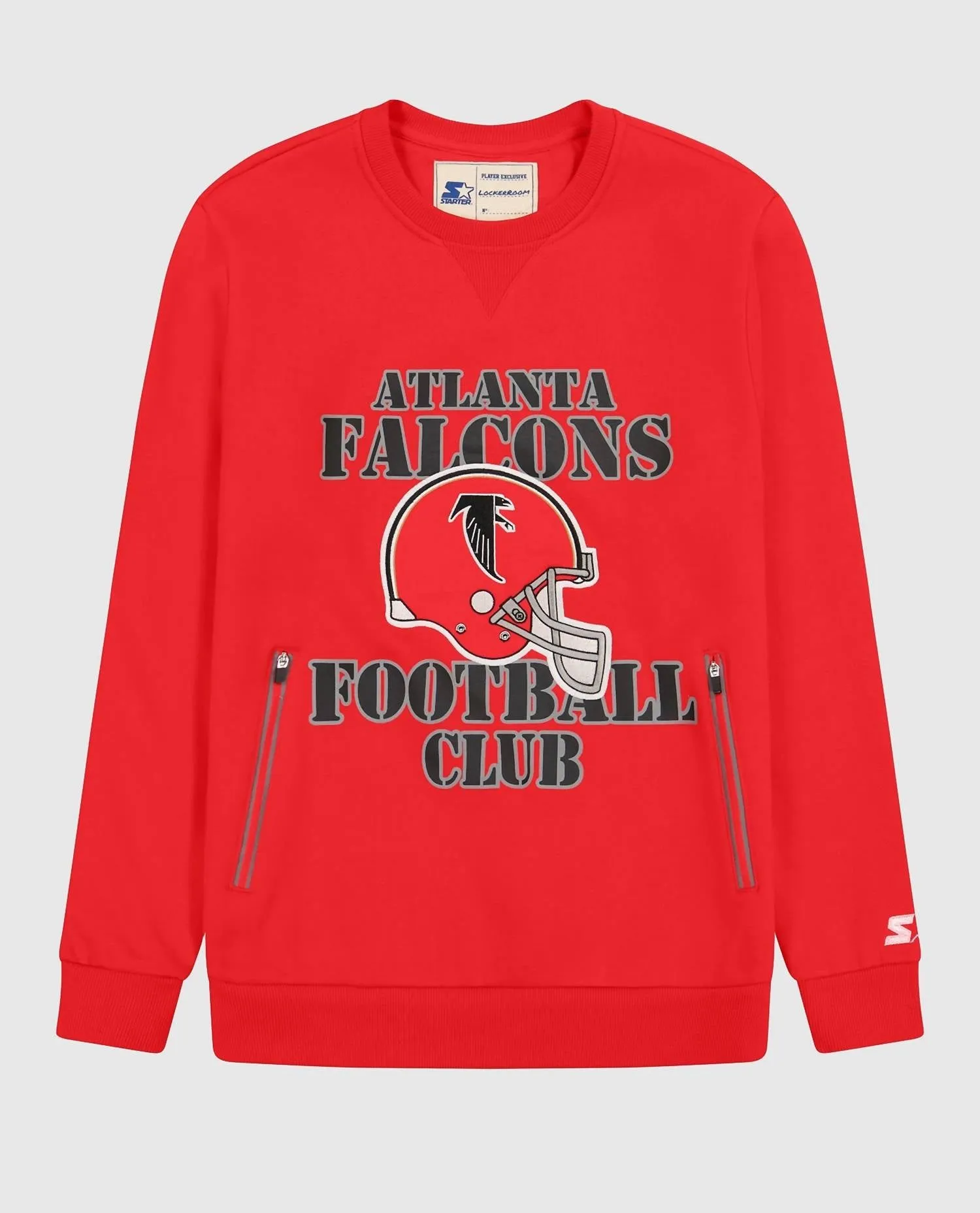 Sweat à capuche Atlanta Falcons avec poches à zip rouge