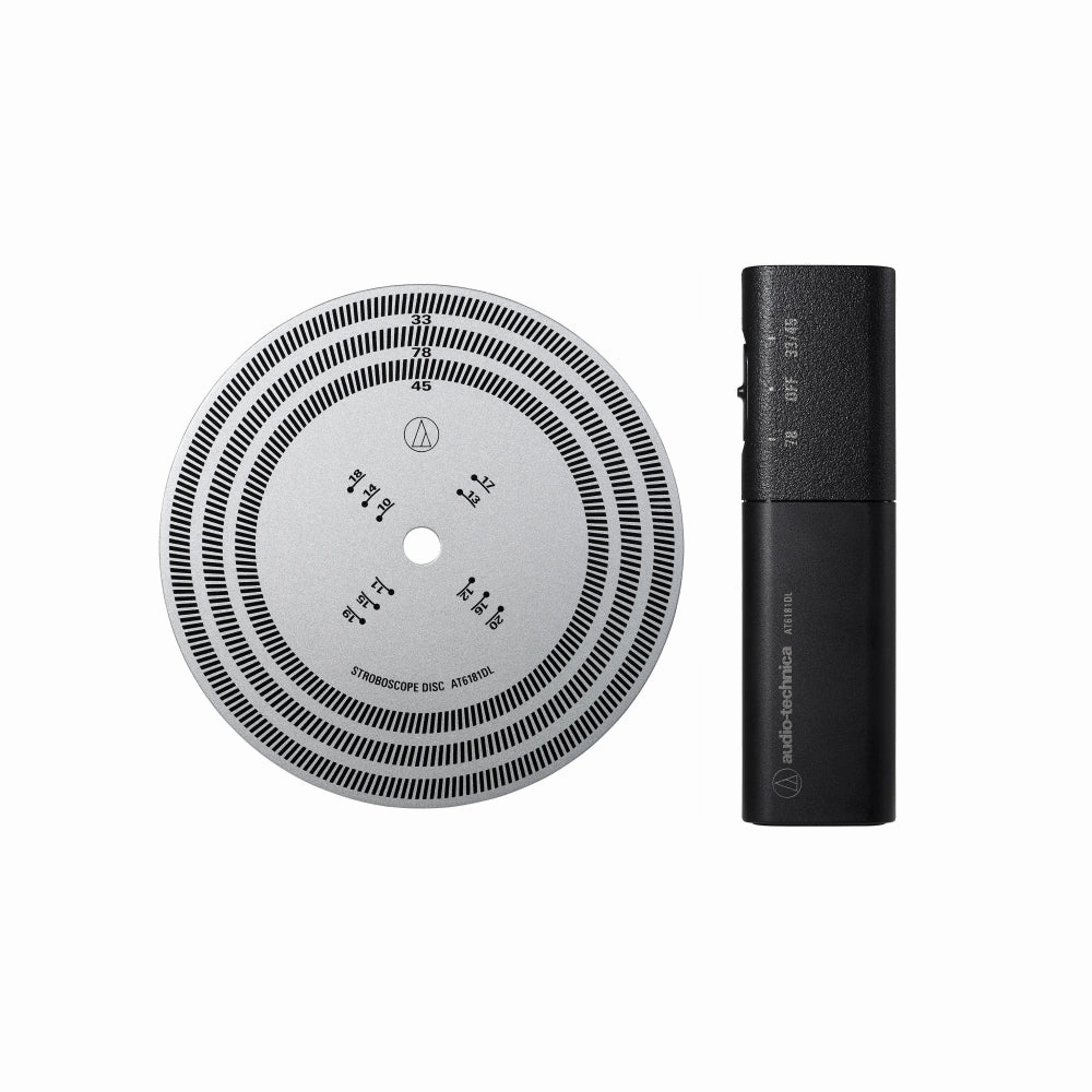Audio-Technica: AT6181DL Stroboscopic Disc   Strobe Light Kit for Turntable Speed Check