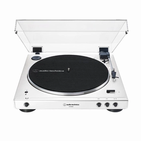 Audio-Technica: AT-LP60XBT-WW Automatic Bluetooth Turntable - White hi-fi DAC amp combo,hi-fi speaker impedance matcher,hi-fi RCA switch