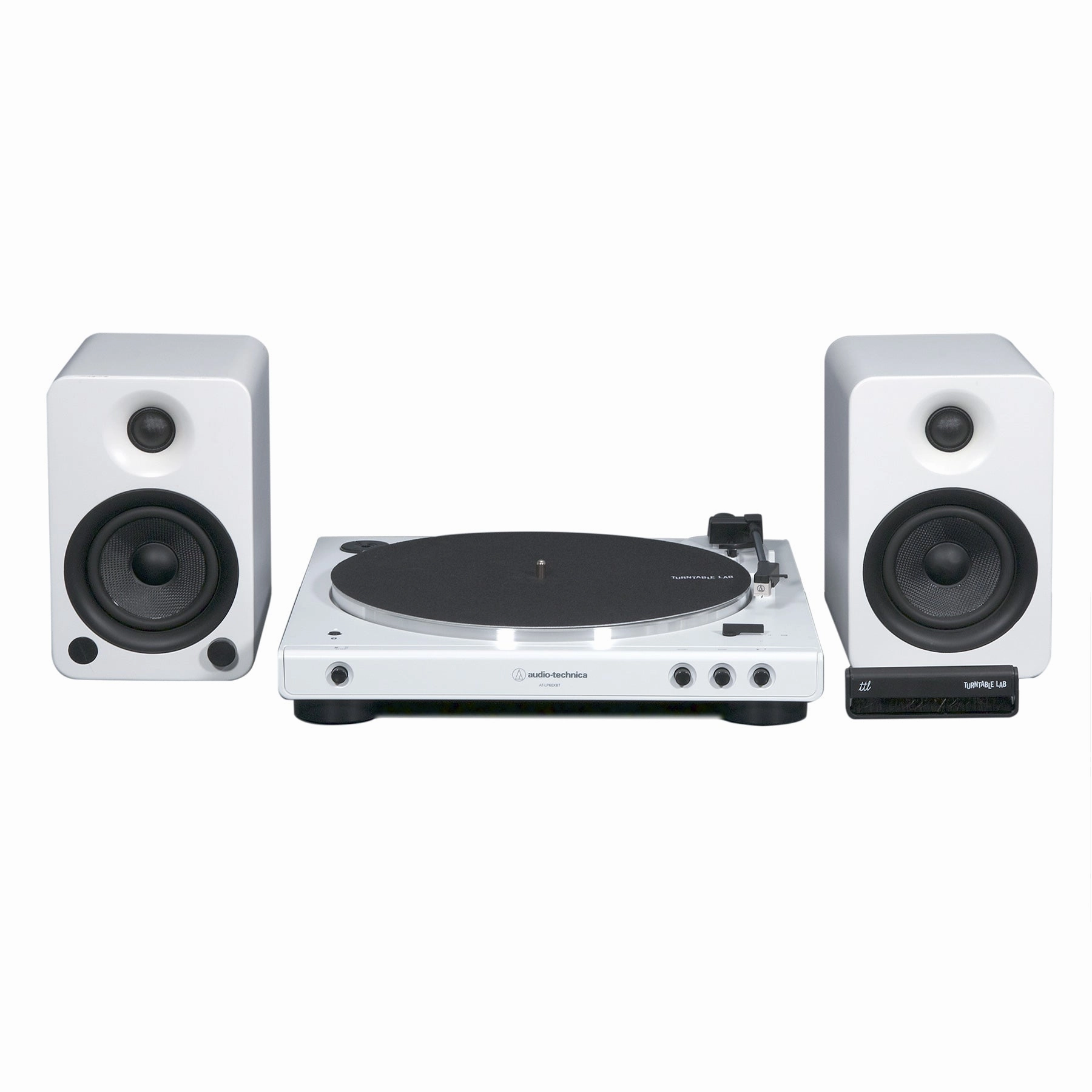 Audio-Technica: AT-LP60XBT-WW Turntable Package - White Pack hi-fi DAC amp combo,hi-fi speaker impedance matcher,hi-fi RCA switch