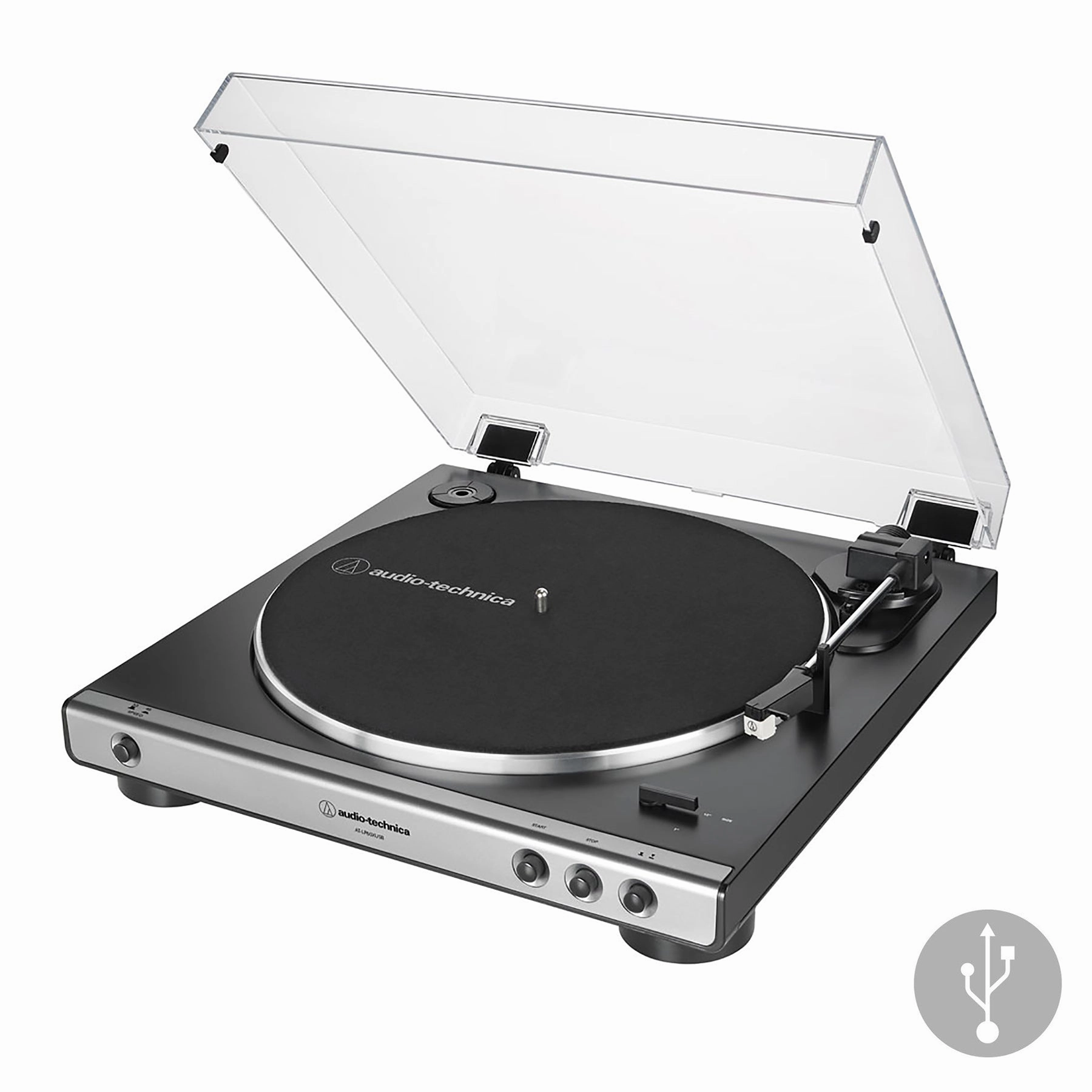 Audio-Technica: AT-LP60XUSB-GM Automatic USB Turntable - Gunmetal / Black