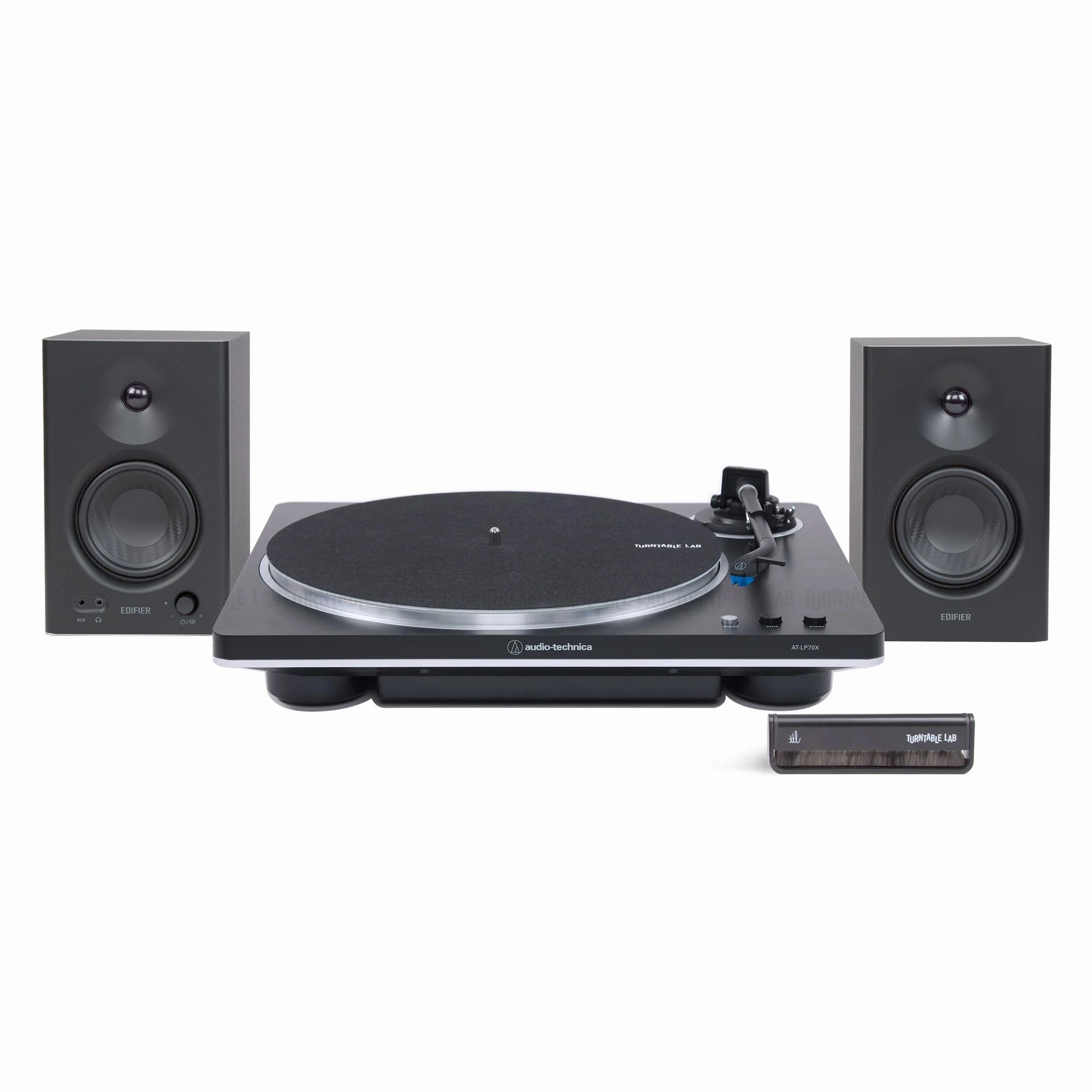 Audio-Technica: AT-LP70X / Edifier MR4 / Turntable Package hi-fi DAC amp combo,hi-fi speaker impedance matcher,hi-fi RCA switch