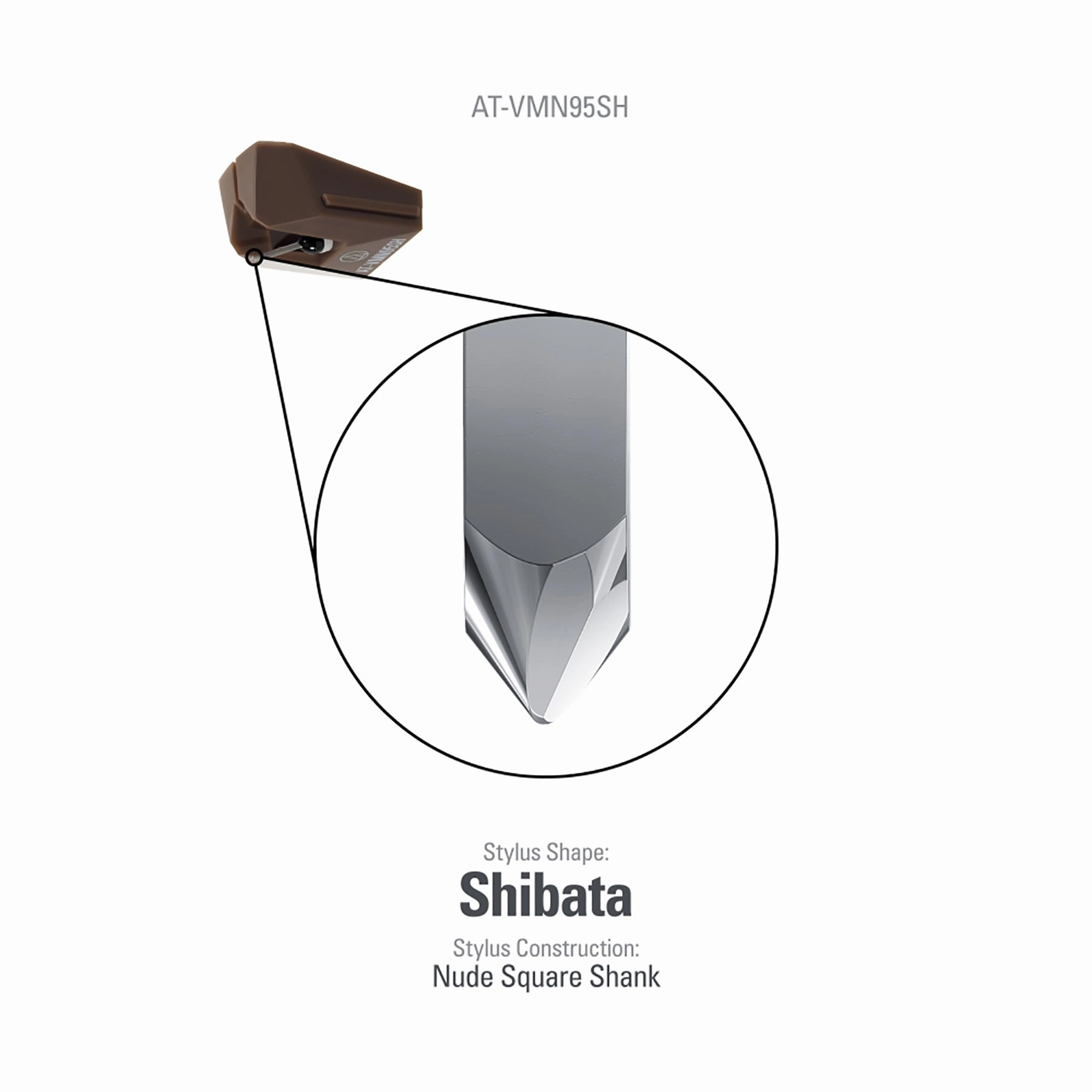 Audio-Technica: AT-VMN95SH Replacement Stylus for AT-VM95SH