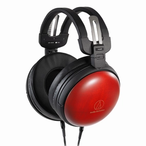 Audio-Technica ATH-AWAS Over-Ear Headphones with Asada Zakura (Japanese Cherry) hi-fi unbalanced input,hi-fi signal purity,hi-fi acoustic panel