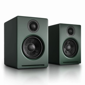 Audioengine: A2  Wireless Powered Speakers w/Bluetooth - Matte Green (Open Box Special) hi-fi DAC amp combo,hi-fi speaker impedance matcher,hi-fi RCA switch