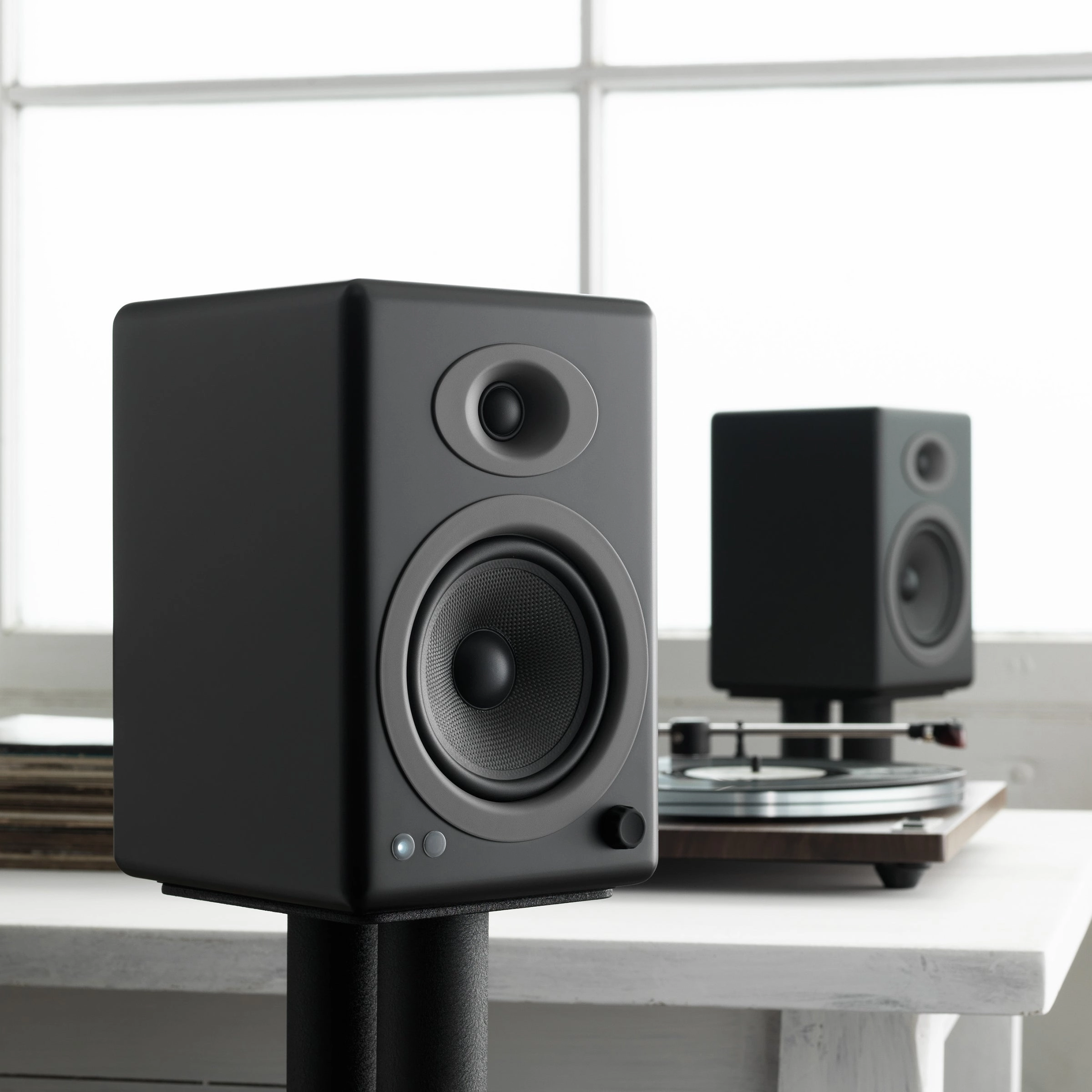 Audioengine: A5  Wireless Powered Speakers w/Bluetooth - Black (Open Box Special)