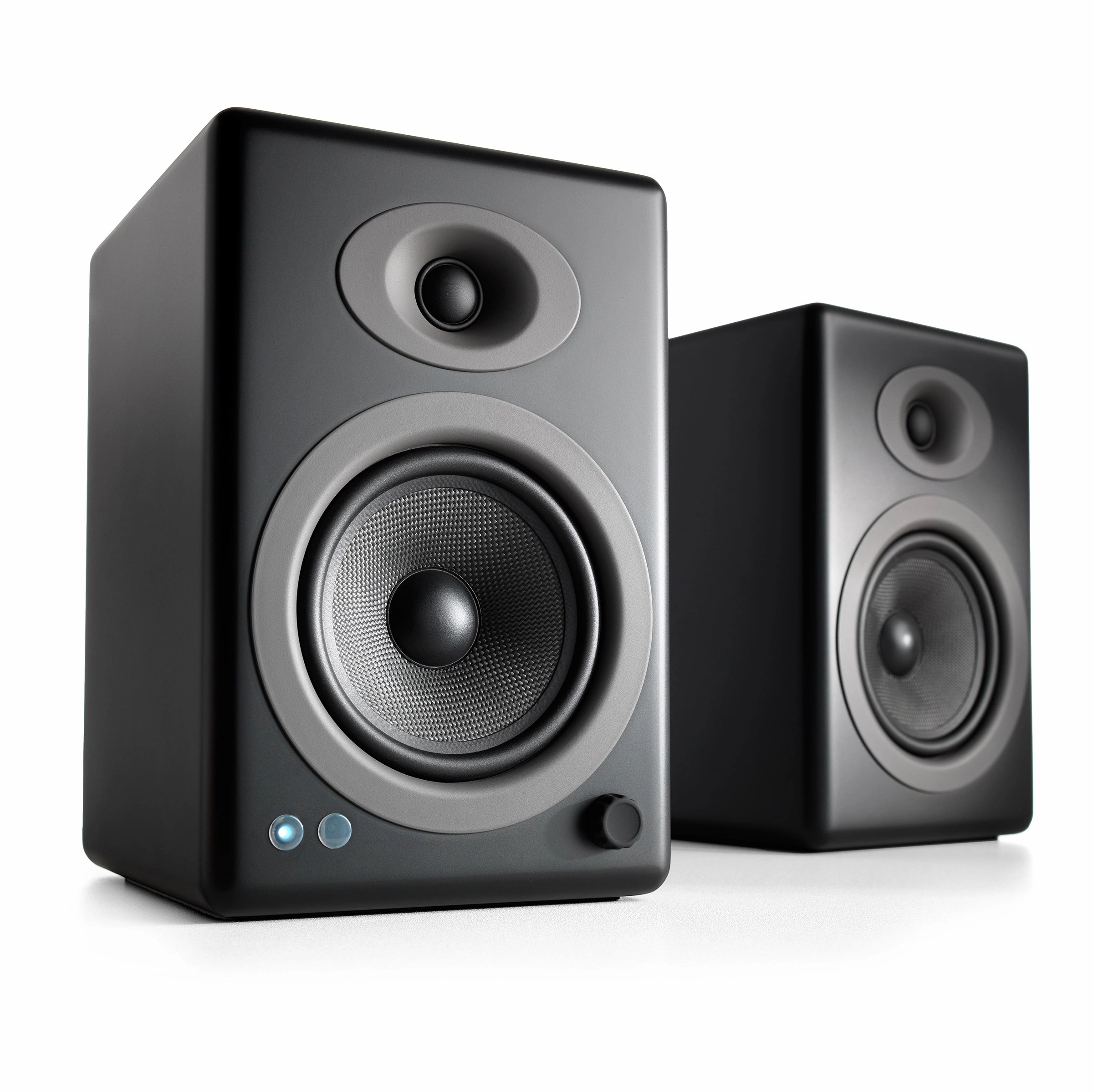 Audioengine: A5  Wireless Powered Speakers w/Bluetooth - Black (Open Box Special) hi-fi DAC amp combo,hi-fi speaker impedance matcher,hi-fi RCA switch