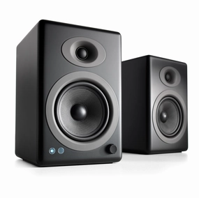 Audioengine: A5  Wireless Powered Speakers w/Bluetooth - Black (Open Box Special) hi-fi DAC amp combo,hi-fi speaker impedance matcher,hi-fi RCA switch