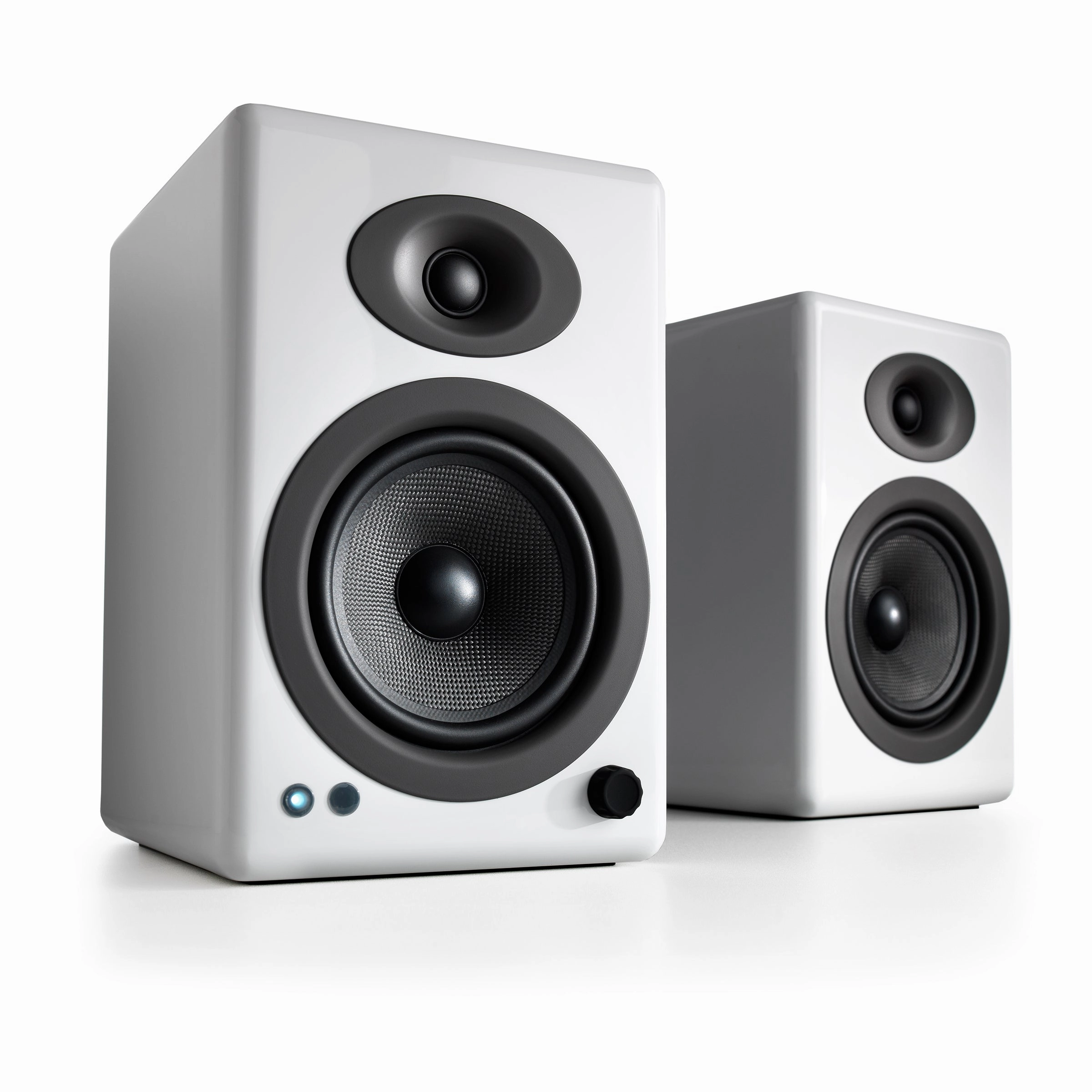 Audioengine: A5  Wireless Powered Speakers w/Bluetooth - White hi-fi digital music server,hi-fi speaker wall mount,hi-fi amp upgrade