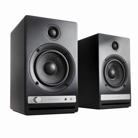 Audioengine: HD4 Powered Bluetooth Speakers - Black hi-fi digital music server,hi-fi speaker wall mount,hi-fi amp upgrade