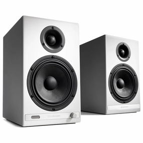 Audioengine: HD6 Powered Bluetooth Speakers - White hi-fi digital music server,hi-fi speaker wall mount,hi-fi amp upgrade