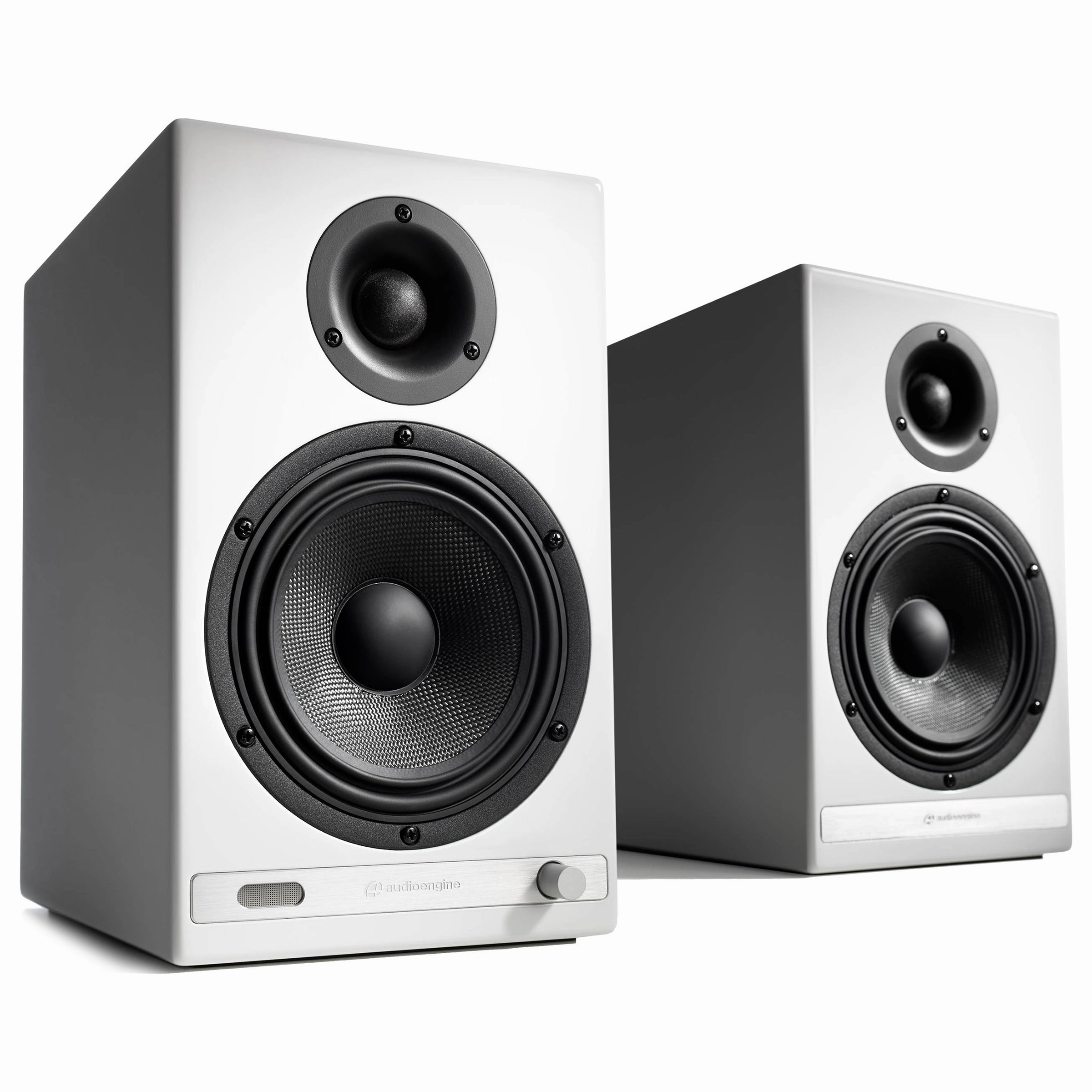 Audioengine: HD6 Powered Bluetooth Speakers - White hi-fi digital music server,hi-fi speaker wall mount,hi-fi amp upgrade