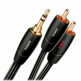 Audioquest: Tower RCA Y-Cable (3.5mm - RCA) (Open Box Special) hi-fi DAC amp combo,hi-fi speaker impedance matcher,hi-fi RCA switch