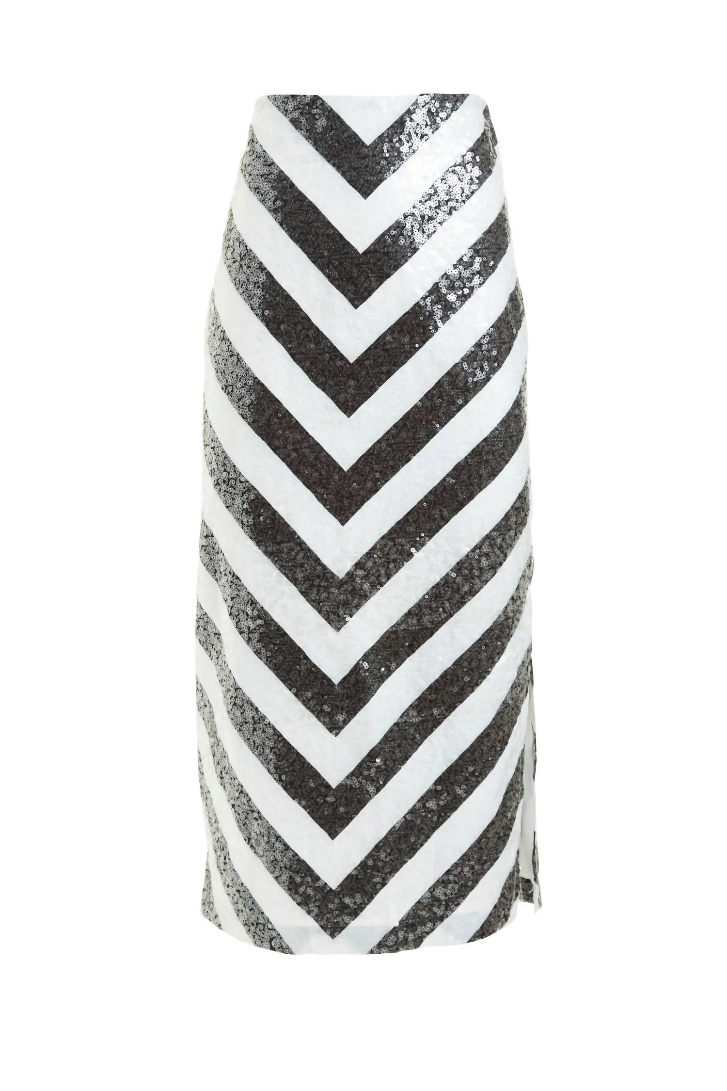 Jupe Augusta à paillettes en chevron