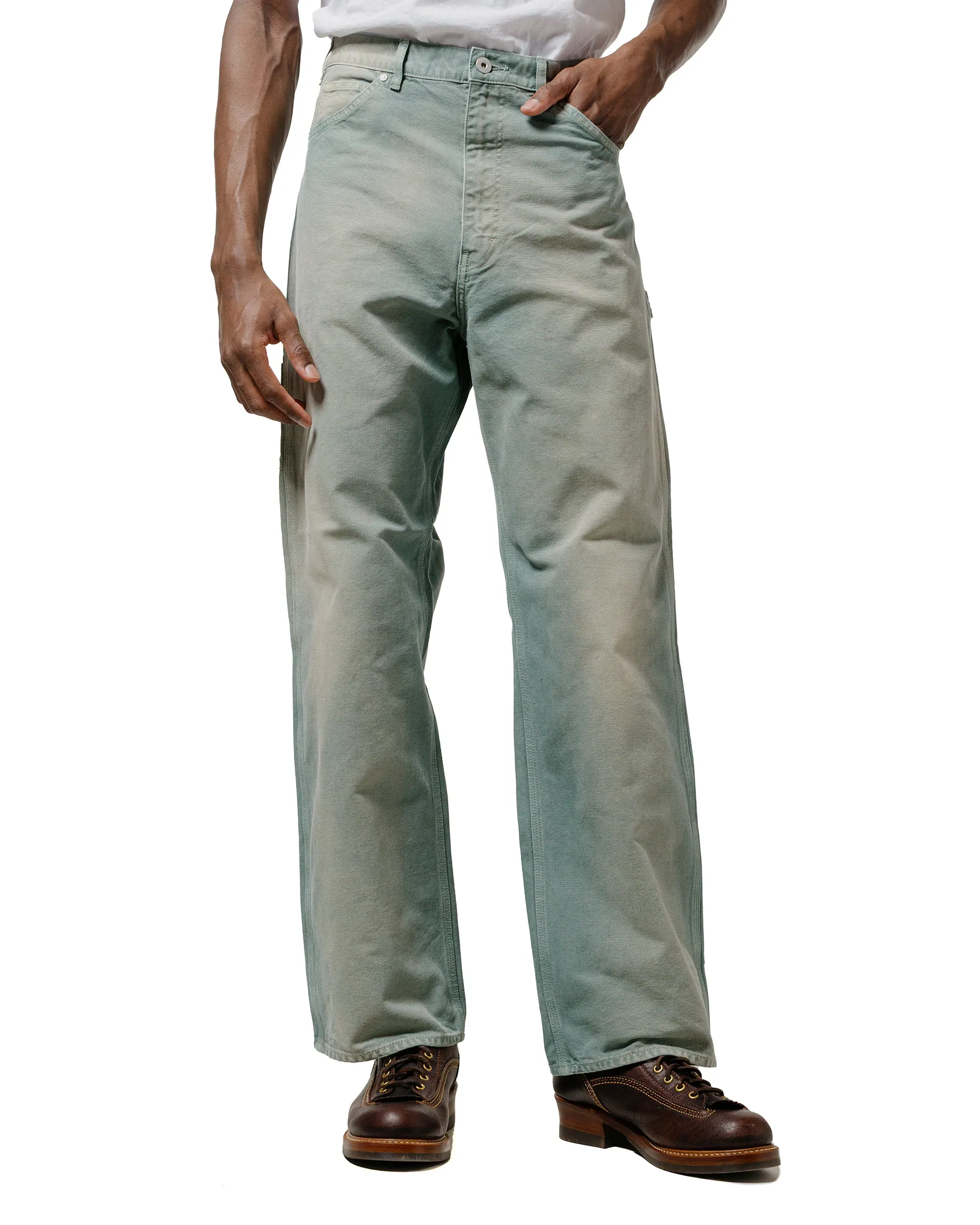 Auralee Organic Cotton Duck Pants Ash Green NFC Sleeve