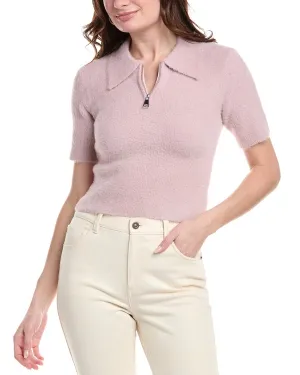 Pull Polo Avantlook Fuzzy Eyelash à fermeture 1/4