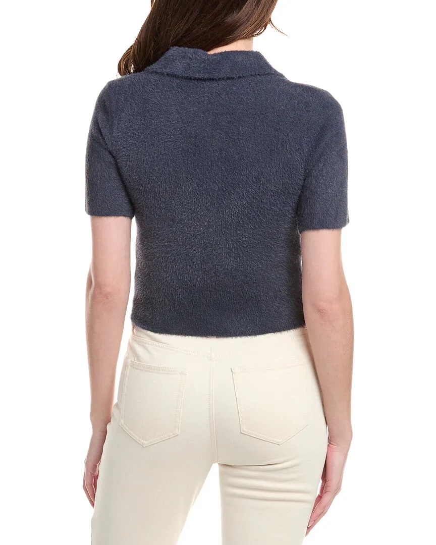 Pull Polo Avantlook Fuzzy Eyelash à fermeture 1/4