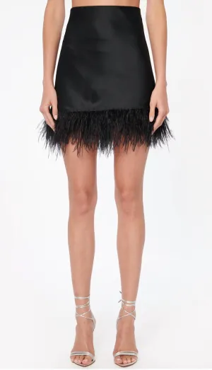 Jupe Plume Mini Aviva en Noir
