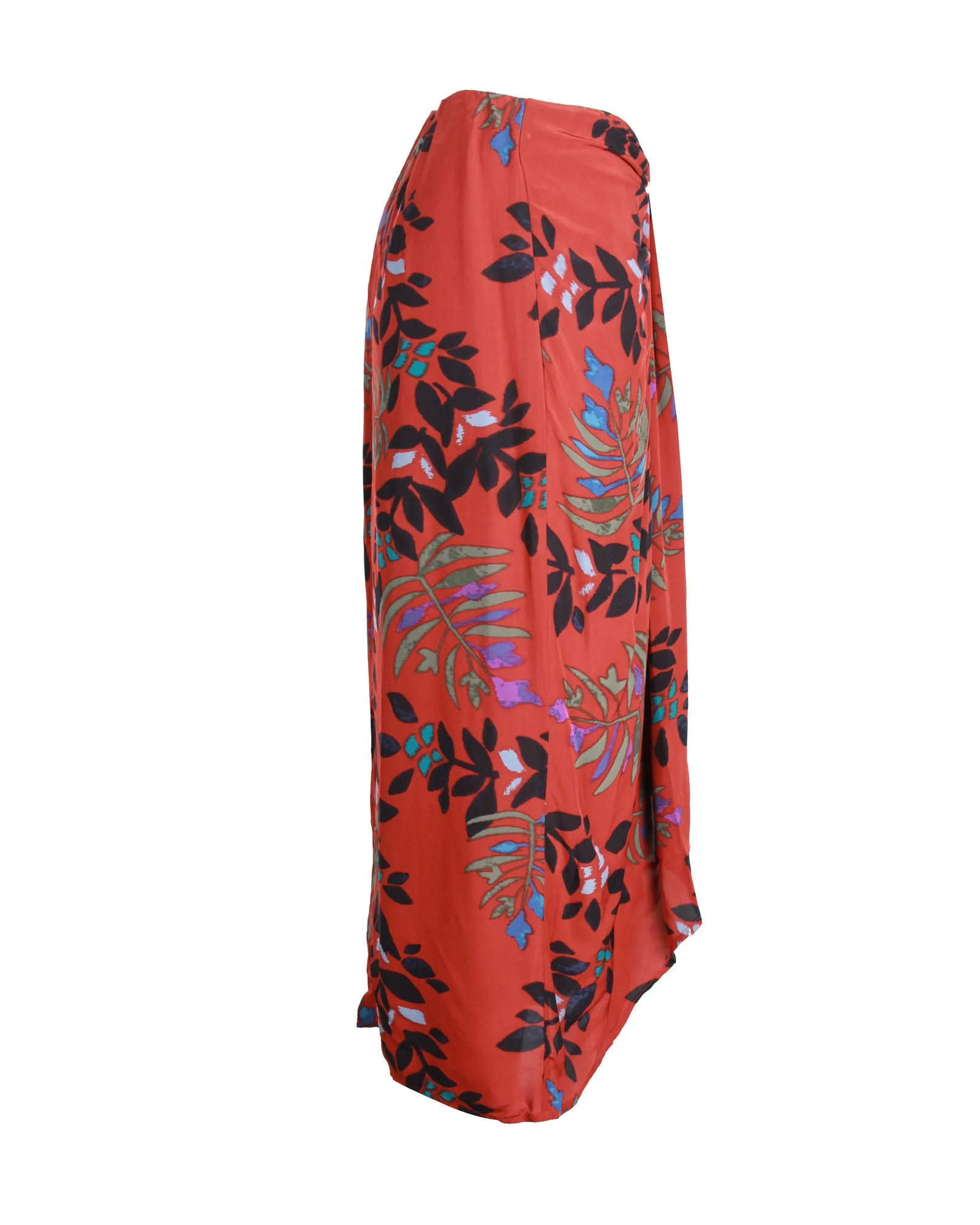 Ba&sh Jupe mi-longue Christo en viscose imprimée fleurie