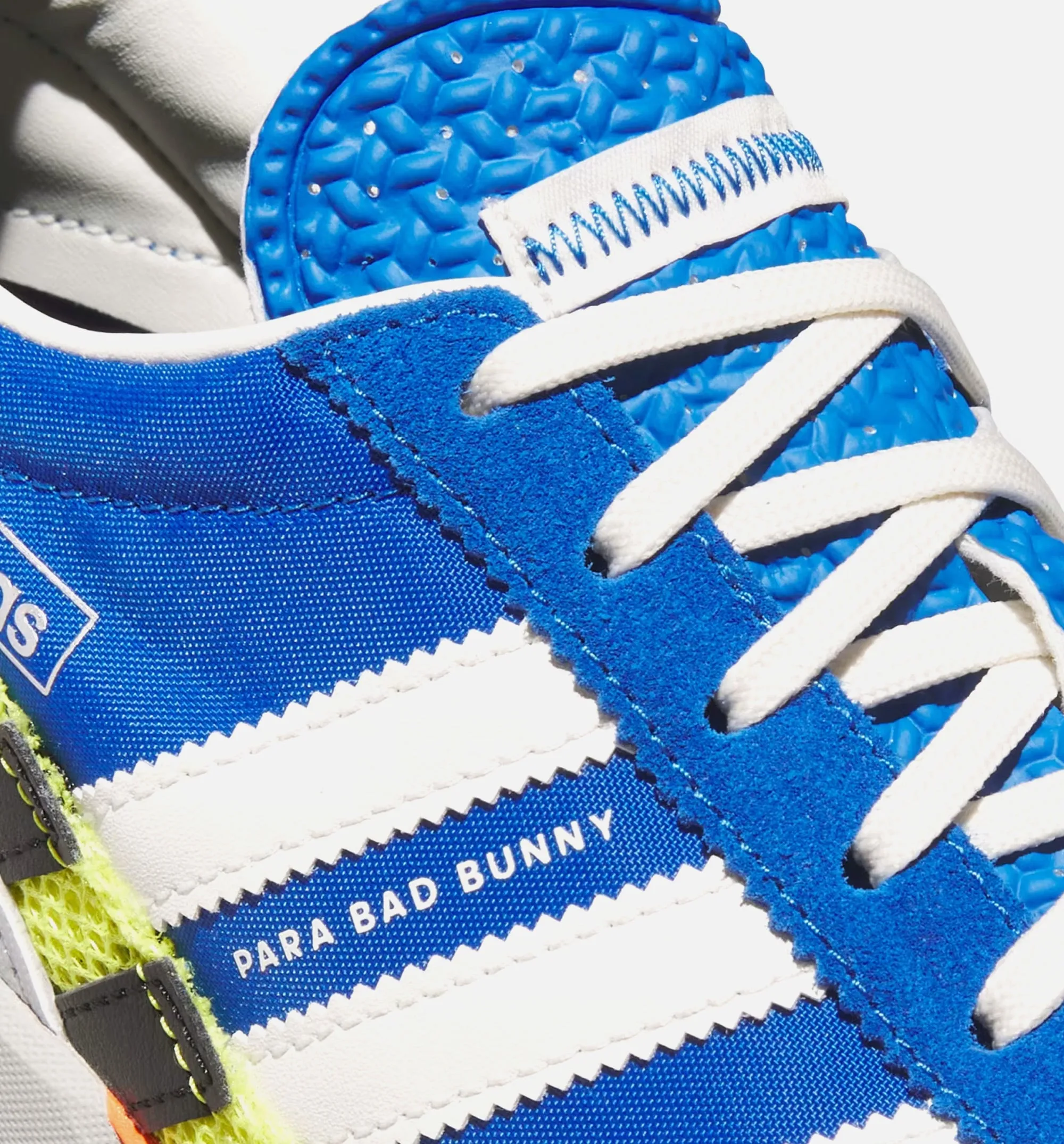 Comfortable Midsole Material Comfortable Foot Cushion System Bad Bunny X Adizero Sl72 Mens Lifestyle Shoe - Blue/White/Yellow