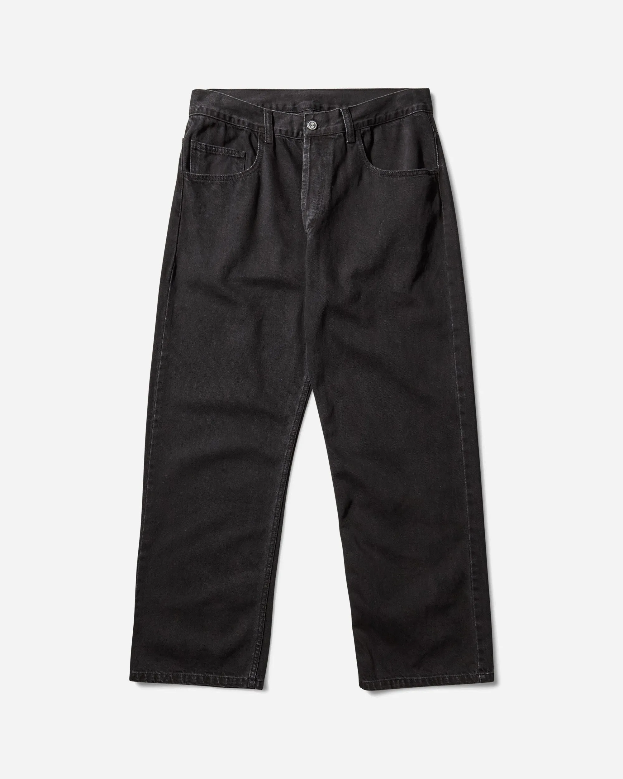 Bagi Jeans Black Comfortable Margin Gemstone Shape