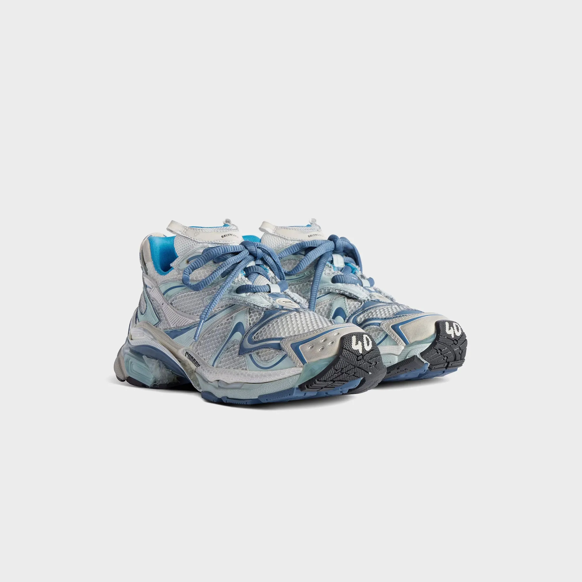 Alliances Odor-Resistant Flats Balenciaga Runner 2 - White / Blue Mix / Beige