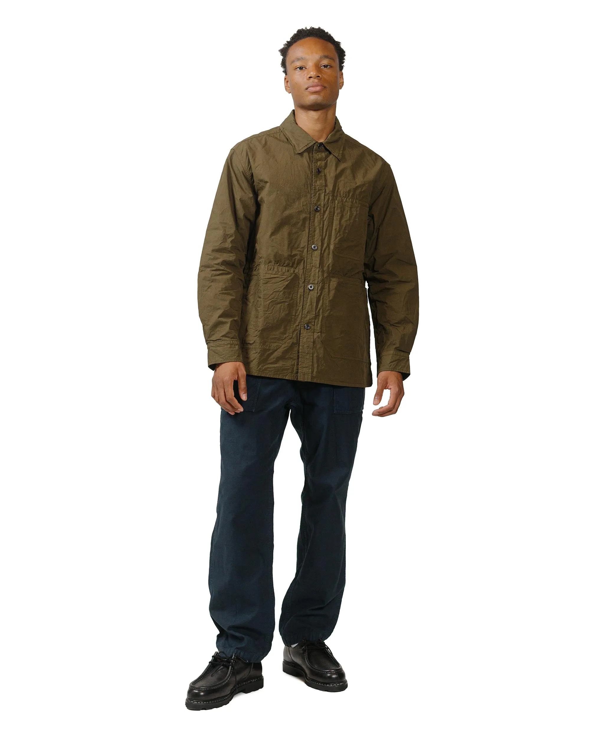 Sage De Cret Cotton/Linen Back Satin Pegtop Military Pants Navy Contrast Trim Soft Fabric"