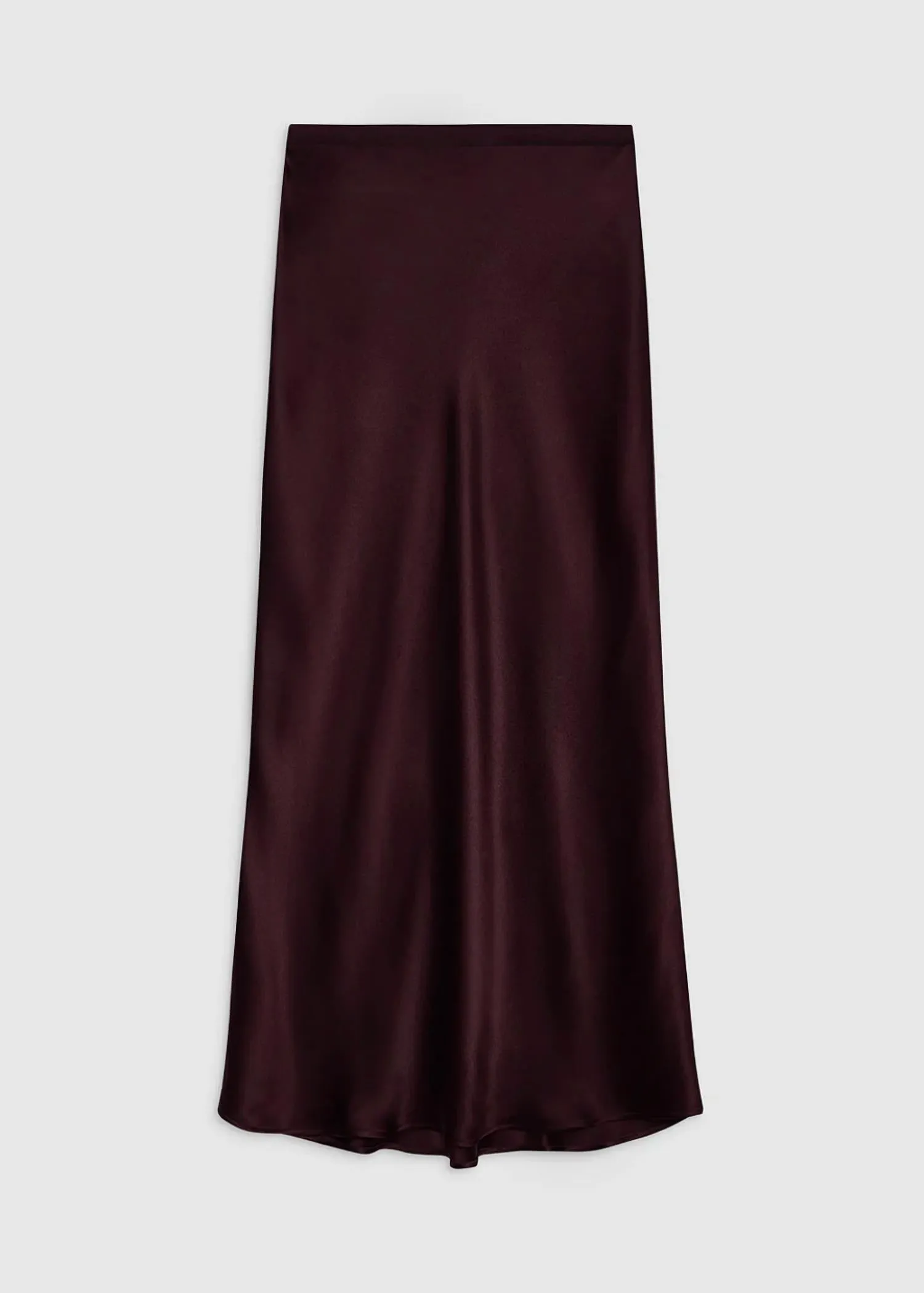 Jupe en soie Bar couleur Bordeaux