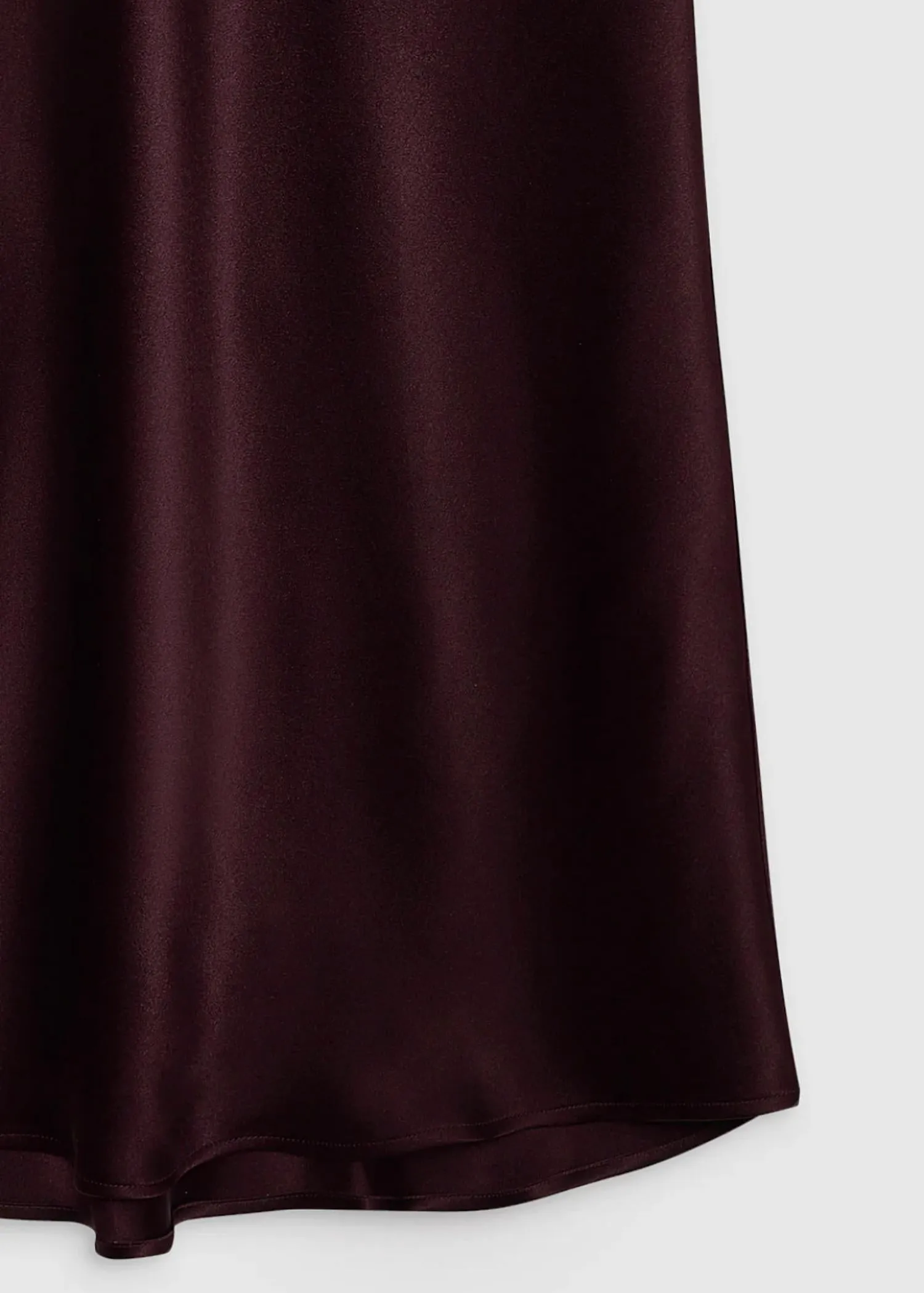 Jupe en soie Bar couleur Bordeaux