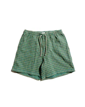 Bather Garden Check Tour Short Comfortable Fit For Movement Comfortable Embroidered Waistband