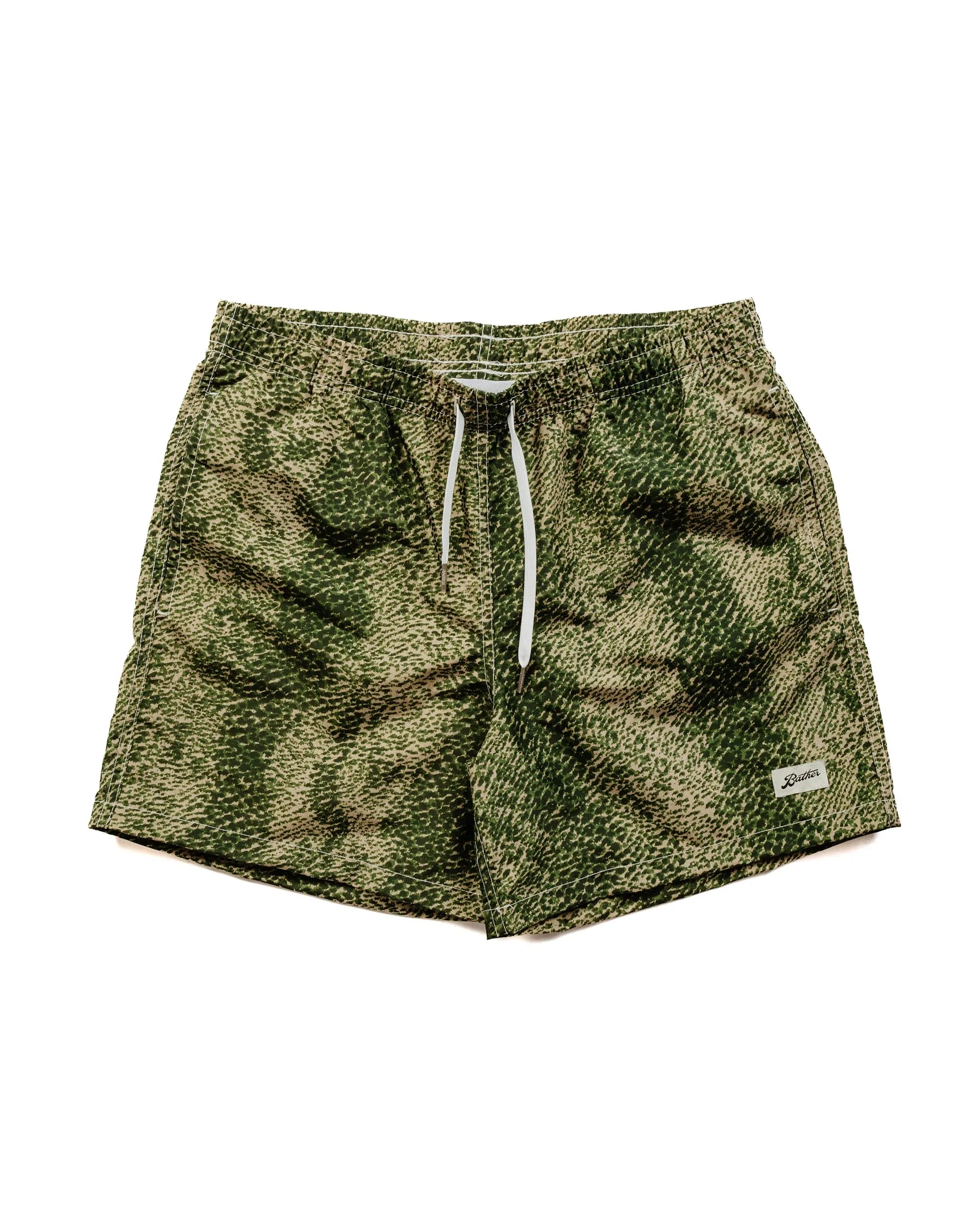 Bather Green Painted Moss Swim Trunk Comfortable Cooling Socks