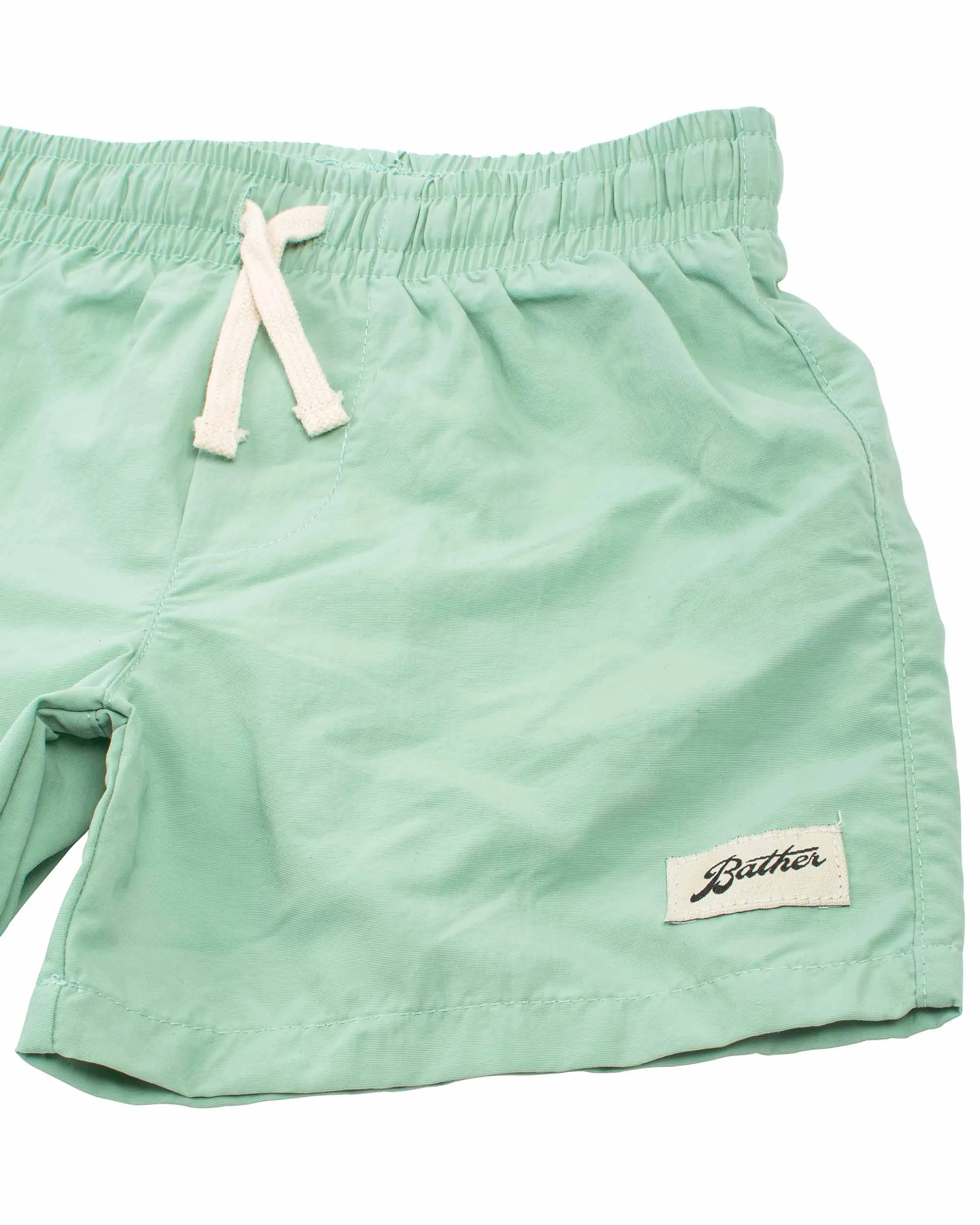 Bather Kids' Solid Swim Trunk Seafoam Metallic Texture Signature Design