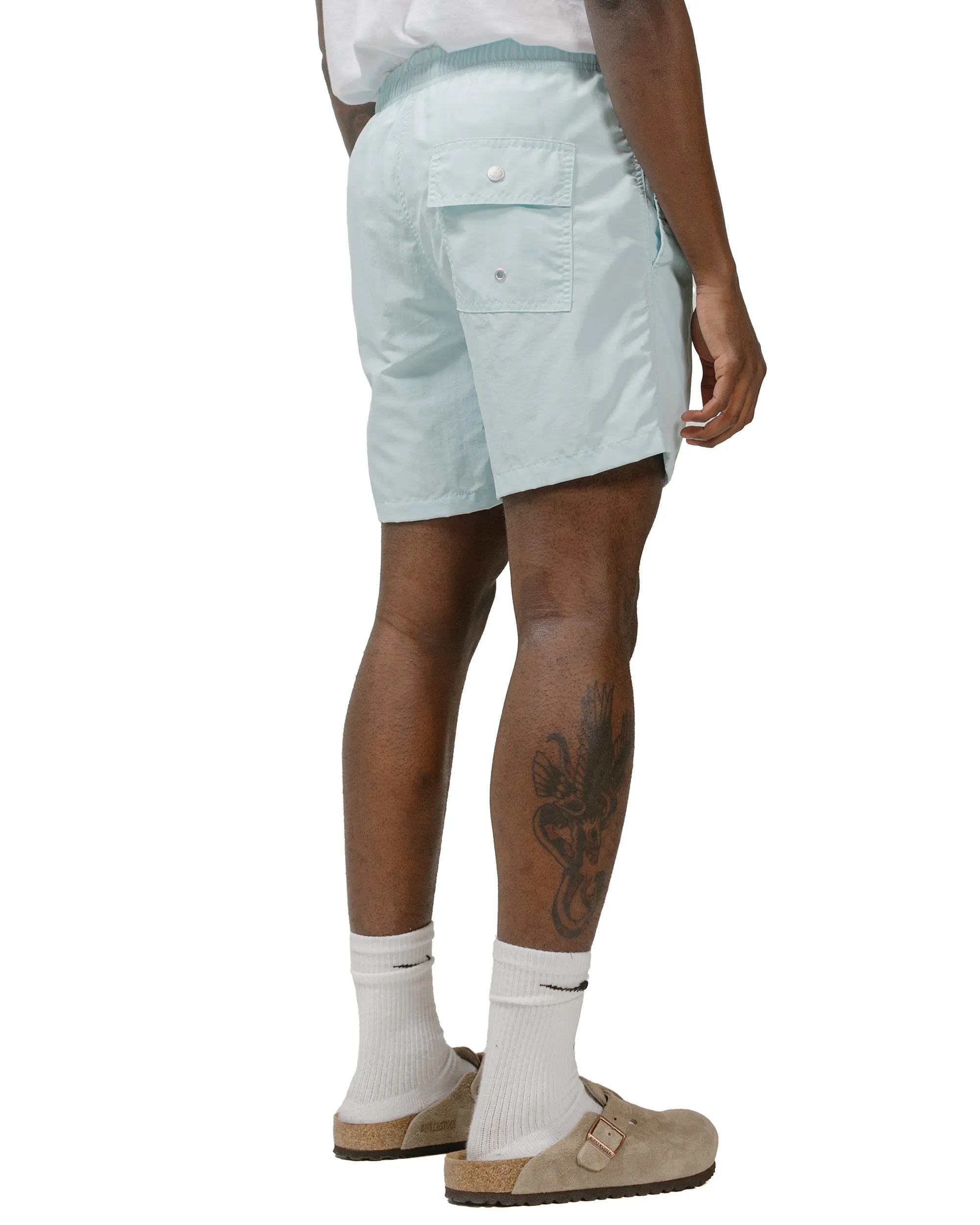 Bather Solid Baby Blue Swim Trunk Comfortable Trim Abrasion Resistant Polyamide