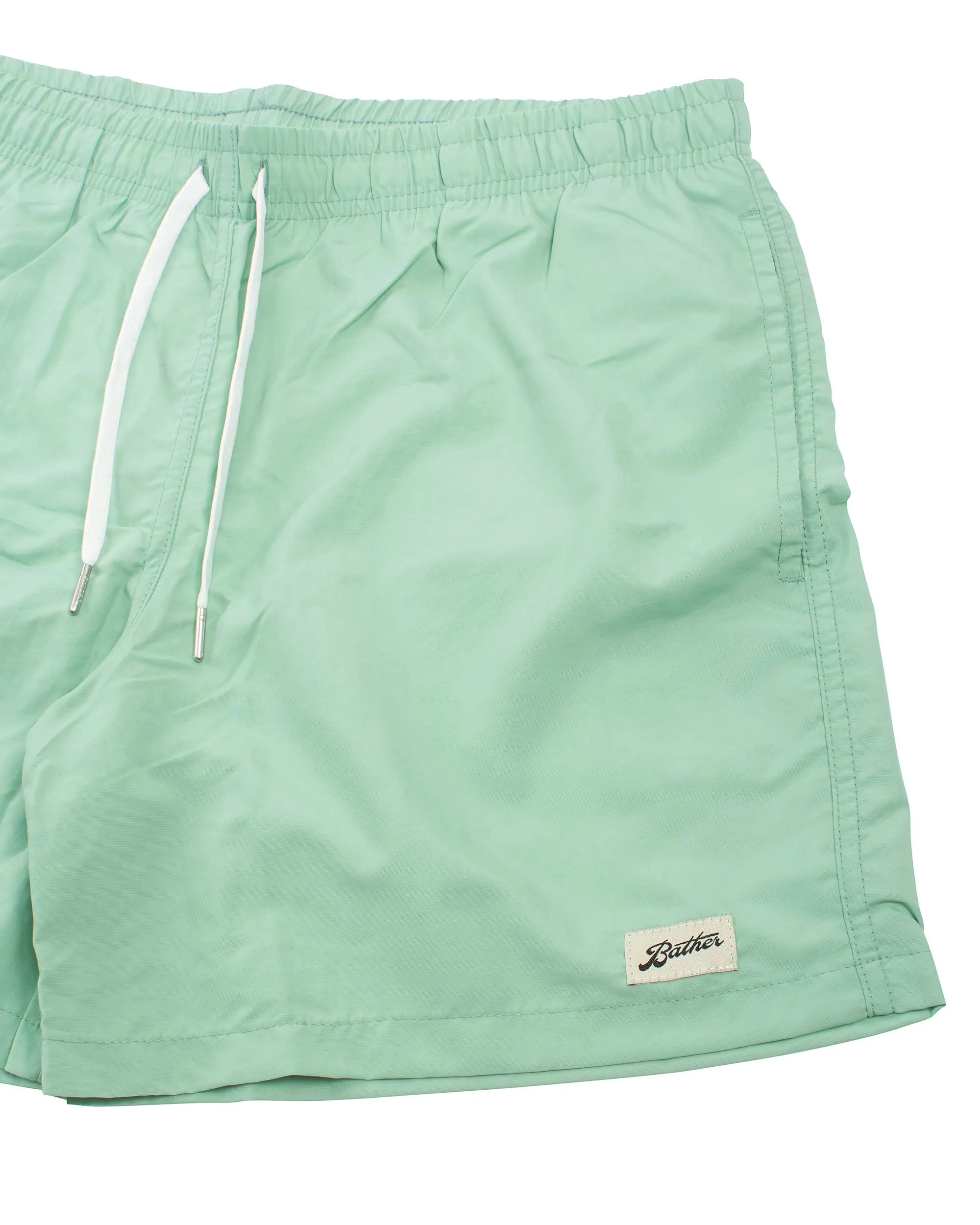 Cargo Pocket Bather Solid Seafoam Swim Trunk