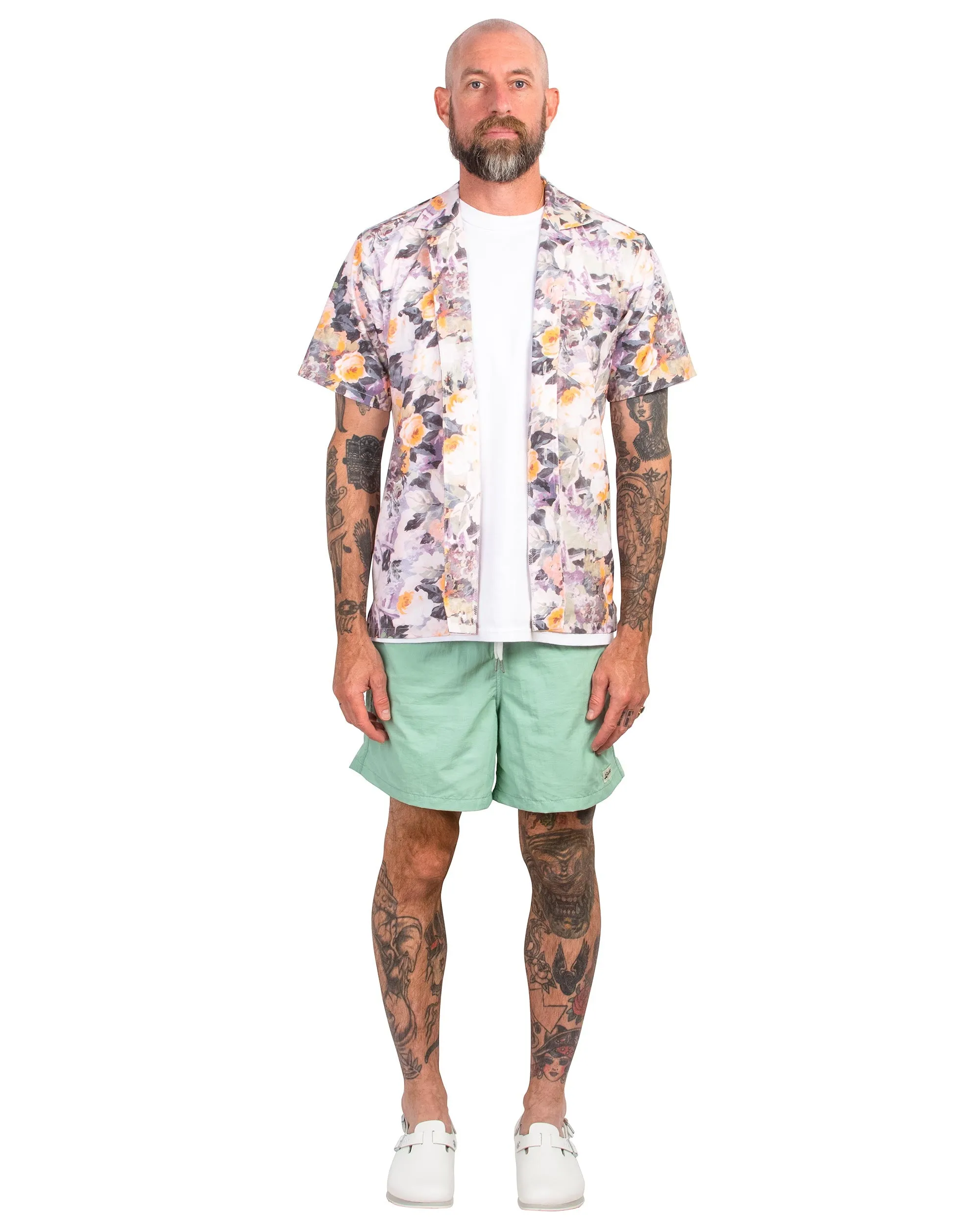 Bather Solid Seafoam Swim Trunk Heat Transfer