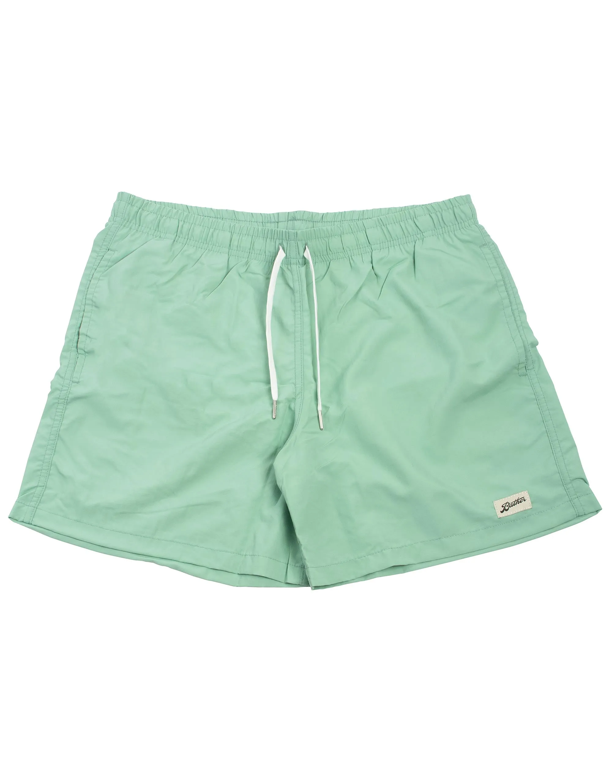Bather Solid Seafoam Swim Trunk "Anti-Chafing Beaded Seams