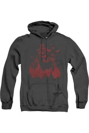Pull à capuche adulte Batman Red Knight en heather