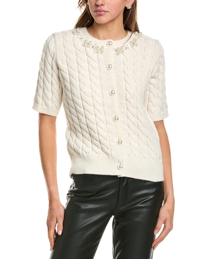 Cardigan en maille cable BCBGMAXAZRIA