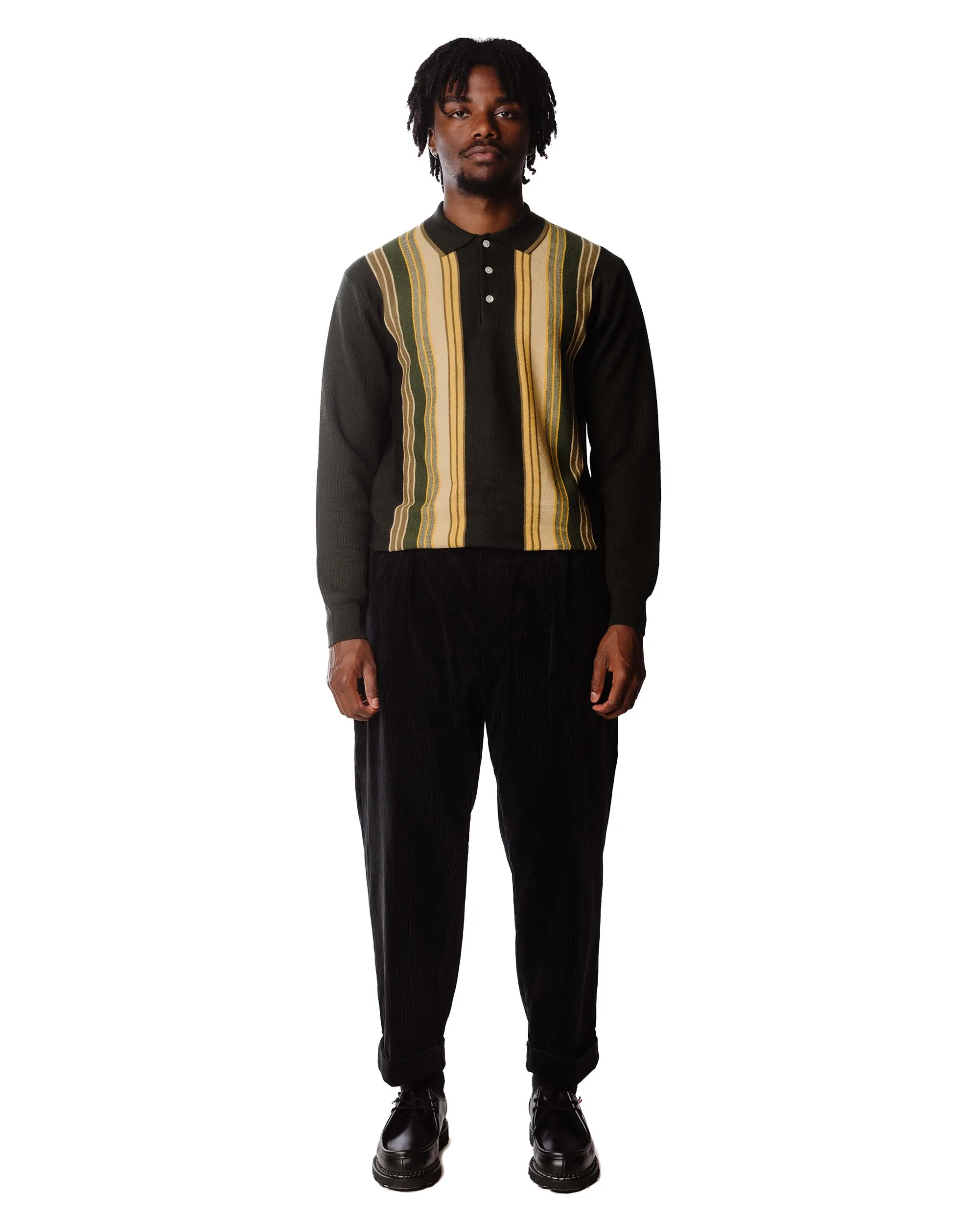 Snap - Fastened Brand Anti Scratch Lamination Beams Plus 2Pleats Corduroy Charcoal Grey