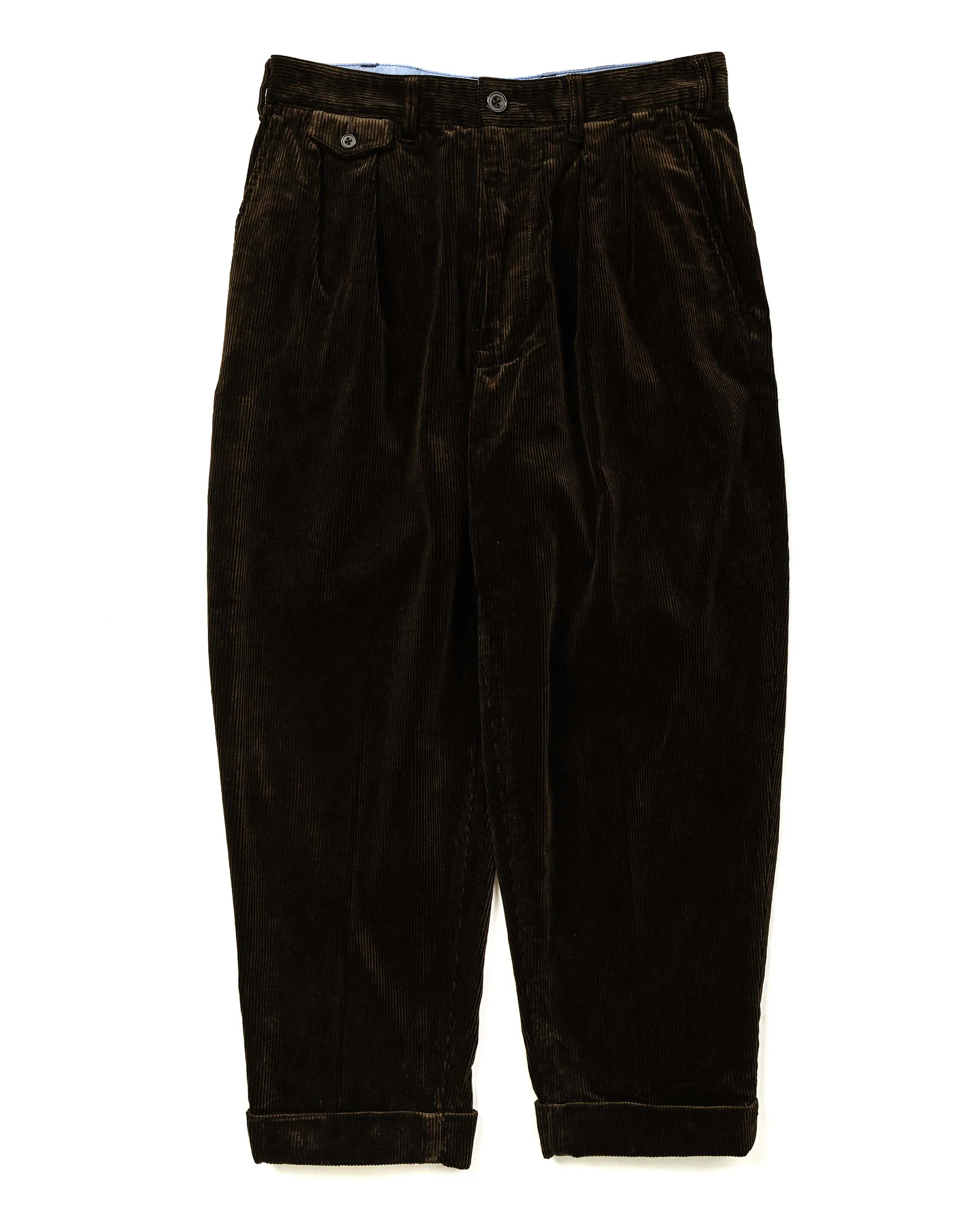 Comfortable Homeware Anti-Tuned Beams Plus 2Pleats Corduroy Dark Brown