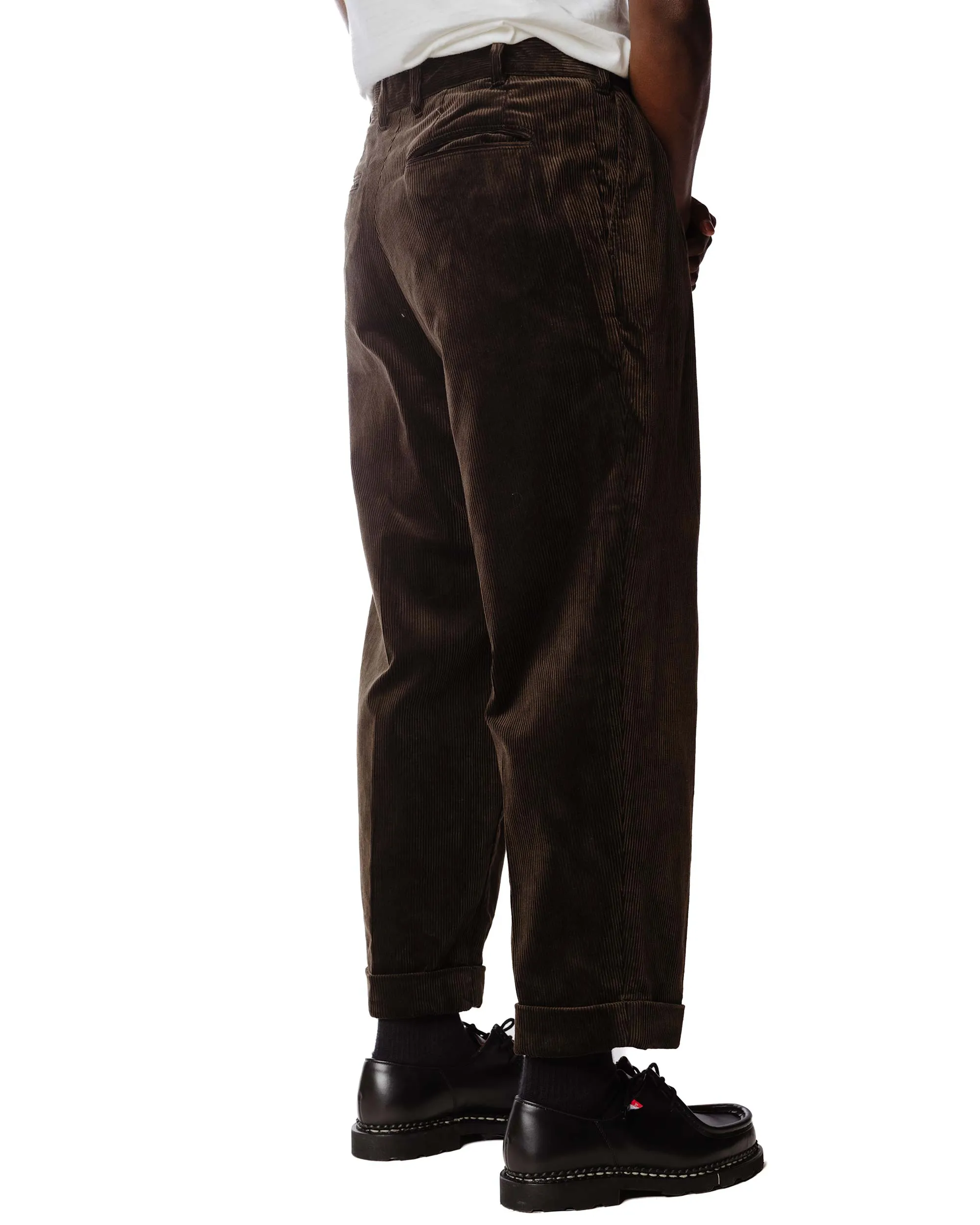 Snow Boots Beams Plus 2Pleats Corduroy Dark Brown