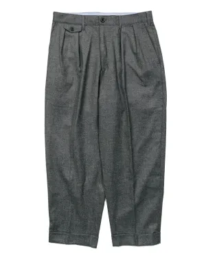 Beams Plus 2Pleats Flannel Grey Long - Term Use Comfortable Design Style