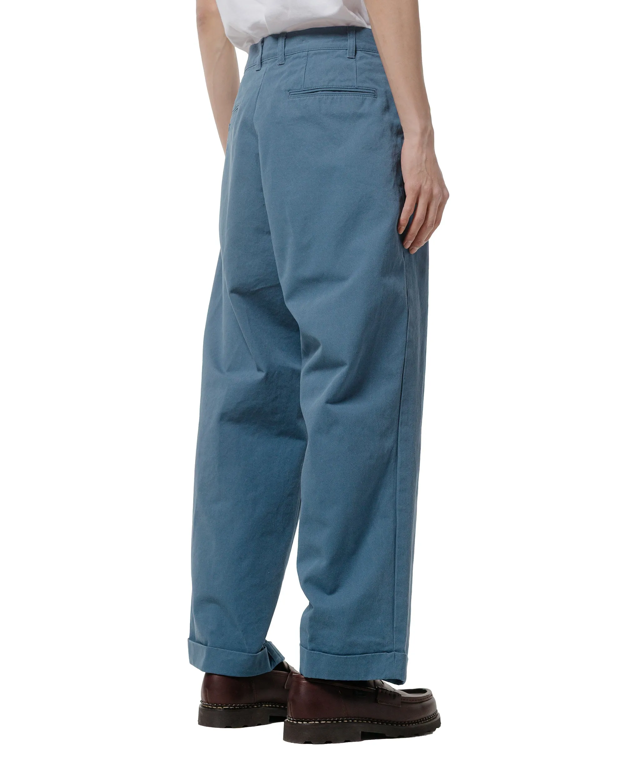 Anti Corrosion Beams Plus 2Pleats Trousers Twill Bio Washed Sax