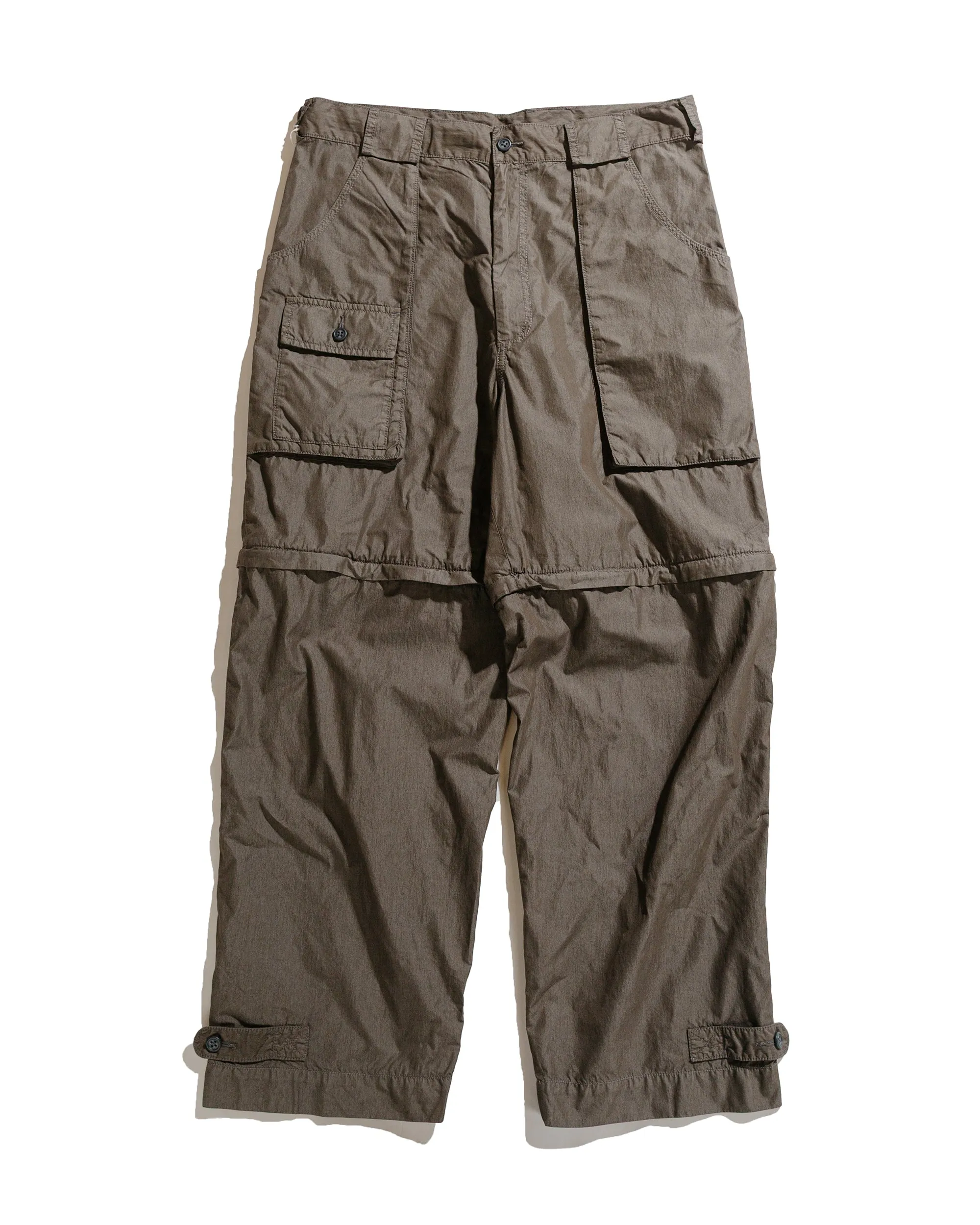 Beams Plus Bush Pants Ii Co/Ny Garment Dye Charcoal Year-Round Wear Soft - Touch