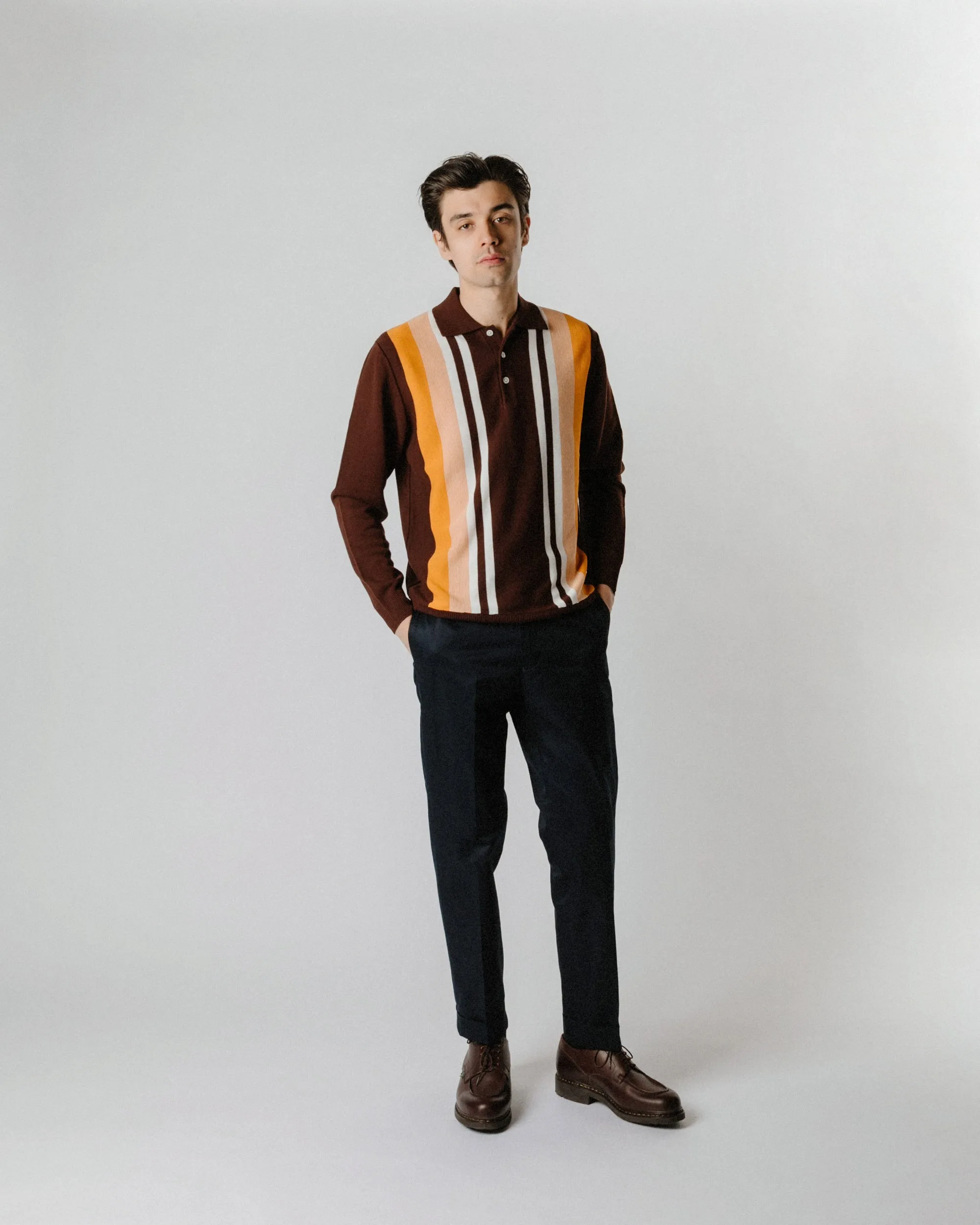 Versatile Use Beams Plus Ivy Trousers Ankle-Cut 80/3 Twill Navy
