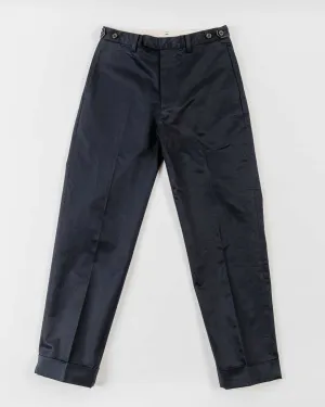 Beams Plus Ivy Trousers Ankle-Cut 80/3 Twill Navy Anti - Intelligence Comfortable Elastic Roused