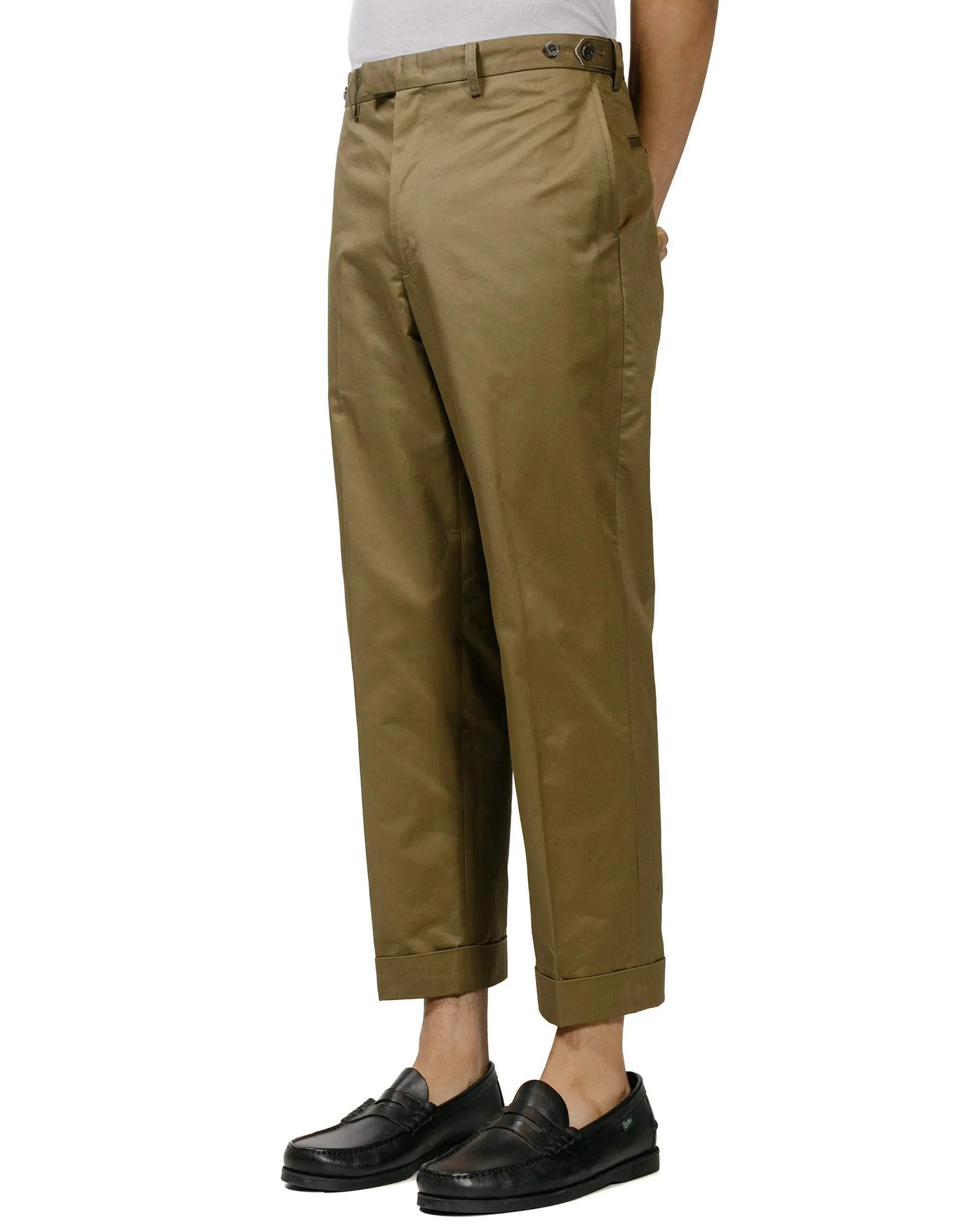 Comfortable Degree Heart Rate Monitor Beams Plus Ivy Trousers Ankle-Cut 80/3 Twill Olive