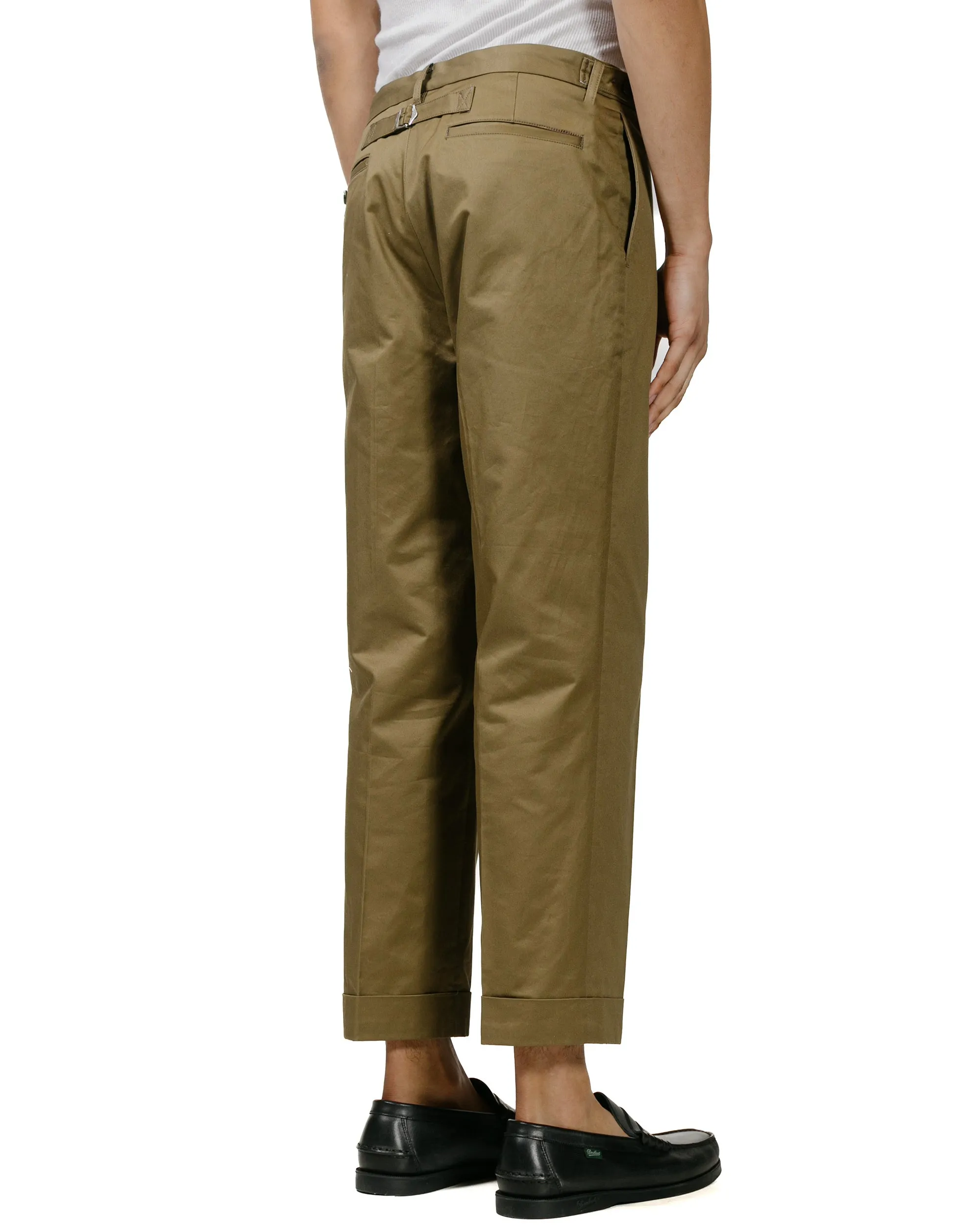 Beams Plus Ivy Trousers Ankle-Cut 80/3 Twill Olive Hunting Jacket Ruffle Sleeve