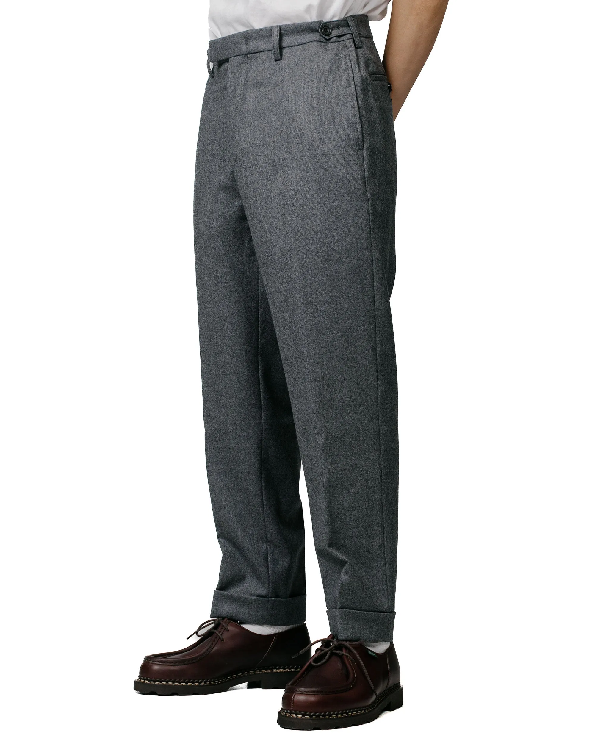 Beams Plus Ivy Trousers Ankle-Cut Flannel Grey Cushioned Footbed Pad Socks Wear